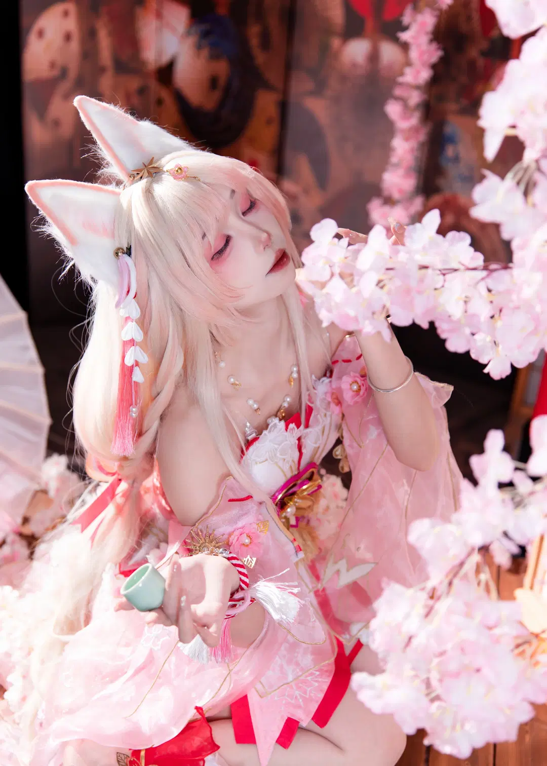 NARAKA: BLADEPOINT 胡桃コスプレ 桜雲天女 写真のポーズ解説 - 云离饱饱 - 5枚目
