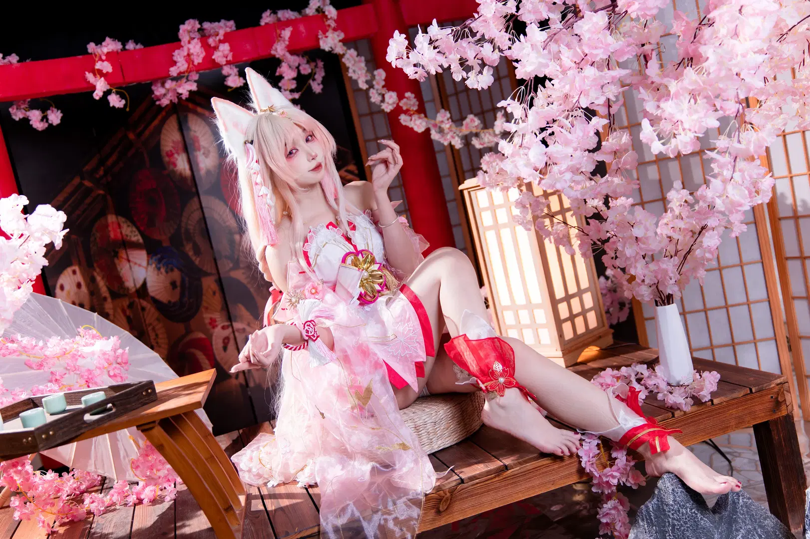 NARAKA: BLADEPOINT 胡桃コスプレ 桜雲天女 写真のポーズ解説 - 云离饱饱 - 6枚目
