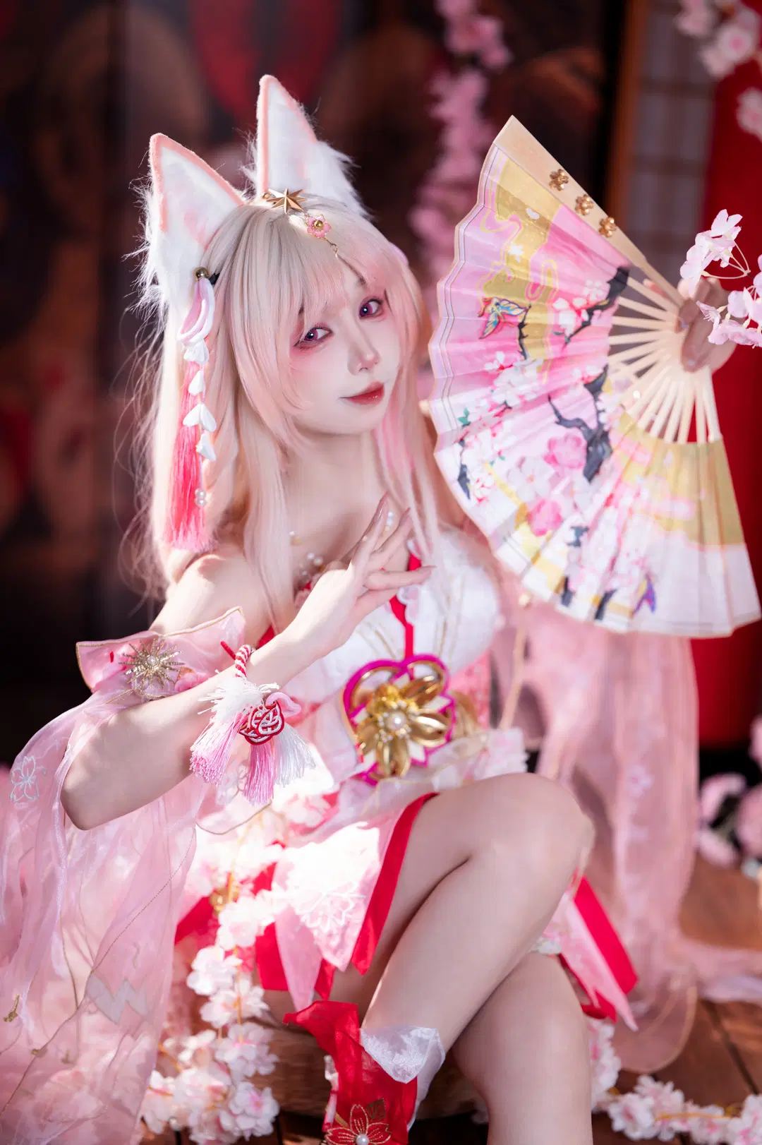 NARAKA: BLADEPOINT 胡桃コスプレ 桜雲天女 写真のポーズ解説 - 云离饱饱 - 9枚目