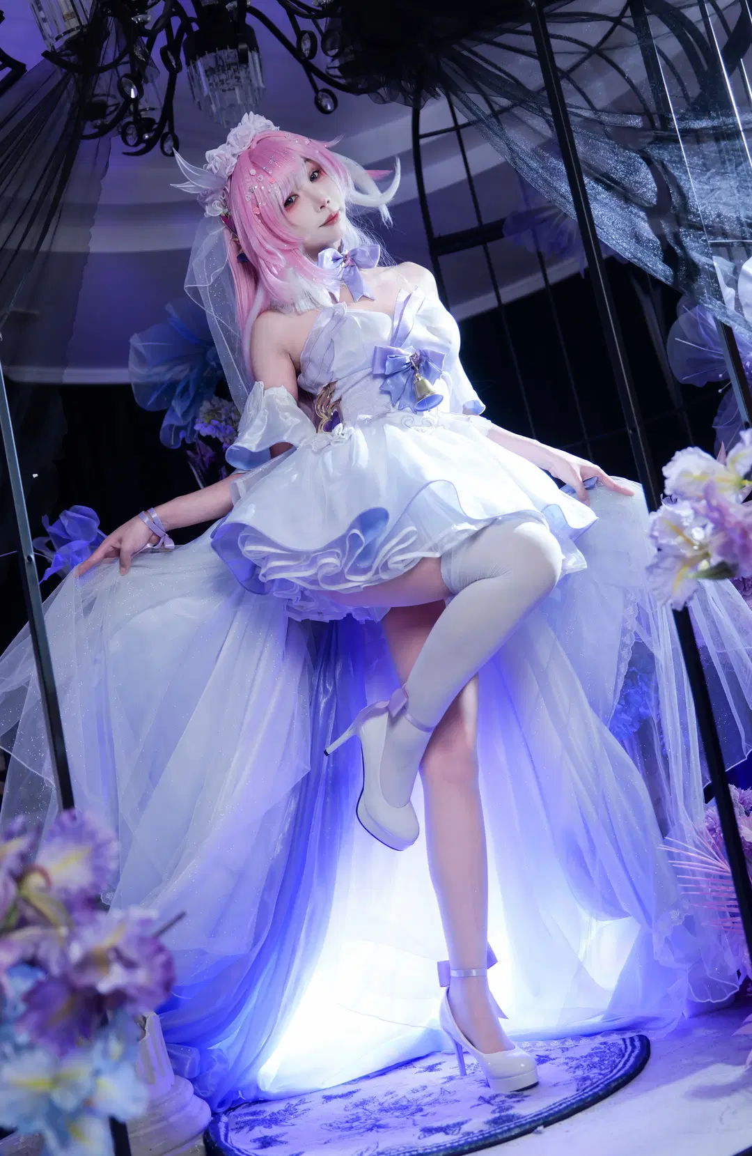 爱莉希雅cos, 崩坏3, 崩坏星穹铁道, 花嫁cos, 白丝