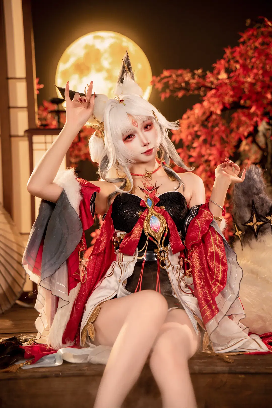 【心月狐cos】鸣潮和风月夜下的狐妖姿态与拍照分享 - 云离饱饱 - 第2张