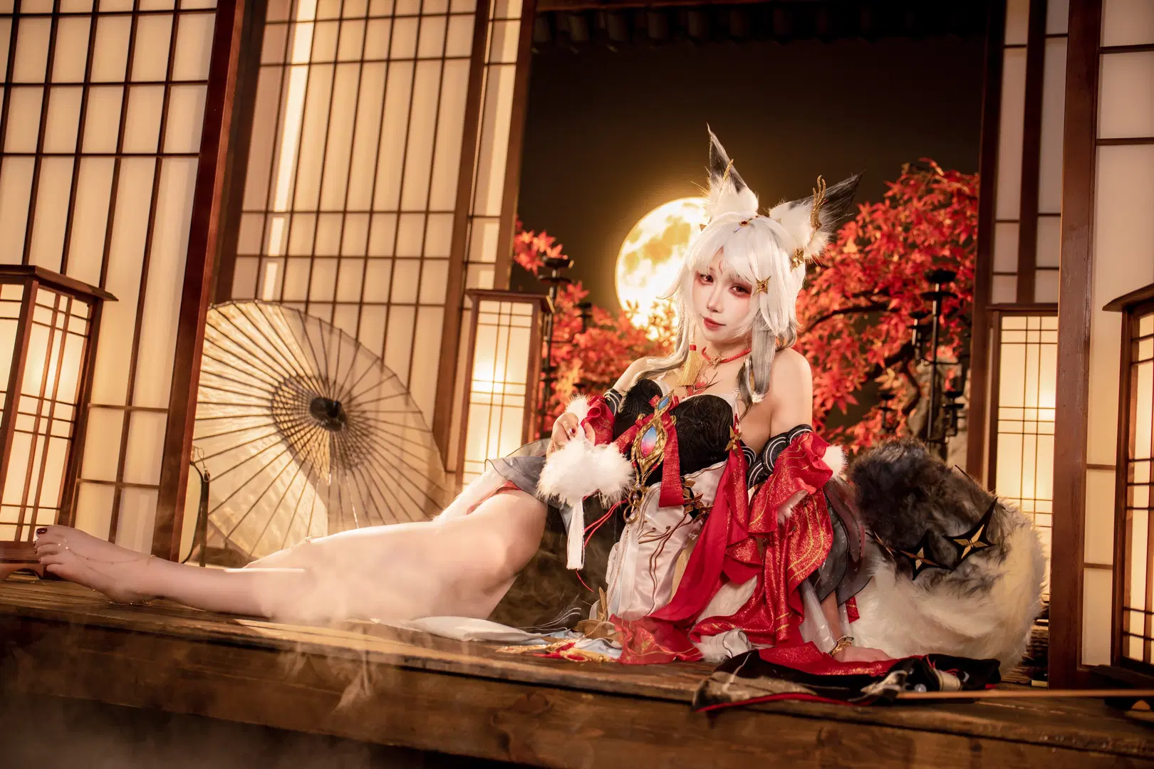 【心月狐cos】鸣潮和风月夜下的狐妖姿态与拍照分享 - 云离饱饱 - 第7张