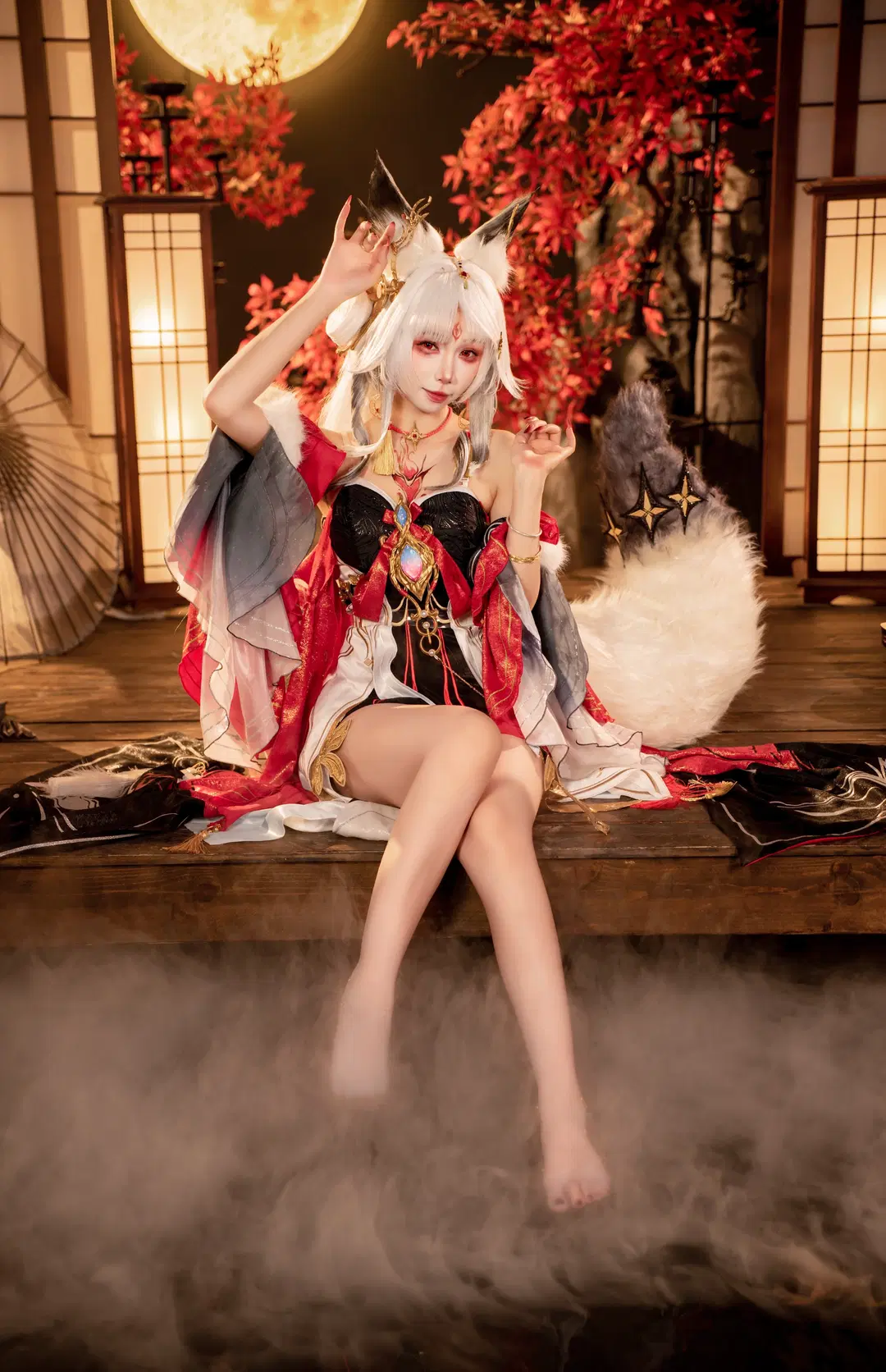 【心月狐cos】鸣潮和风月夜下的狐妖姿态与拍照分享 - 云离饱饱 - 第9张