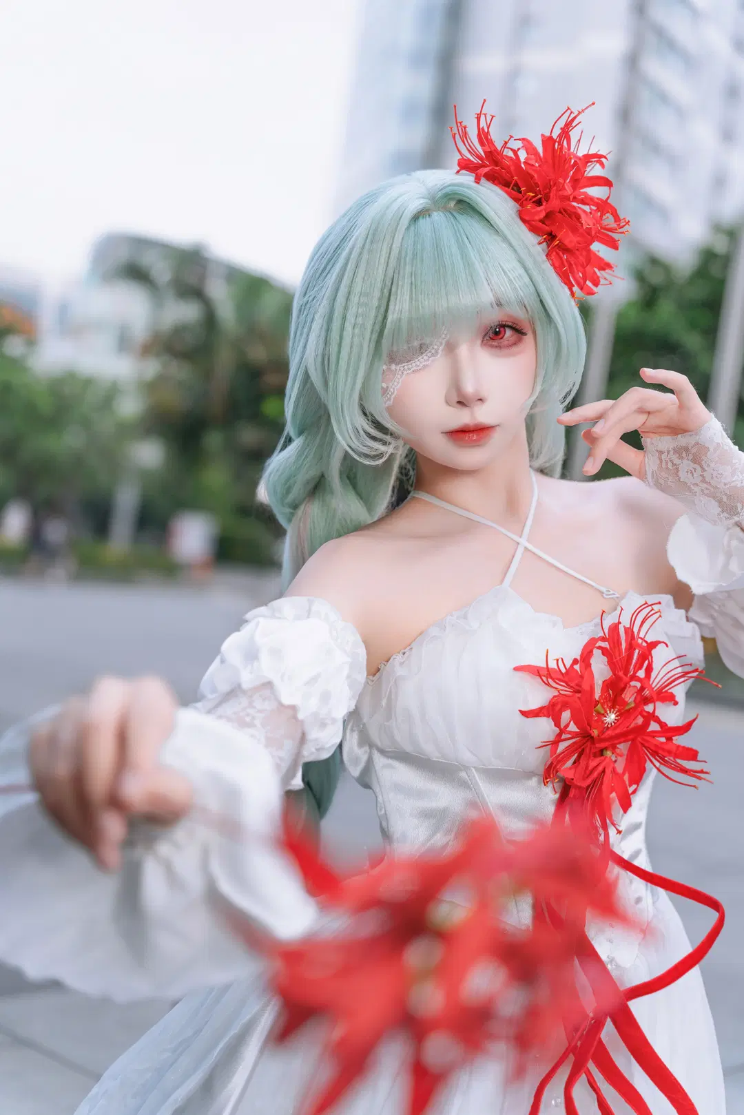 【弗洛洛cos】鸣潮弗洛洛的清冷雨中曲 - 云离饱饱 - 第4张