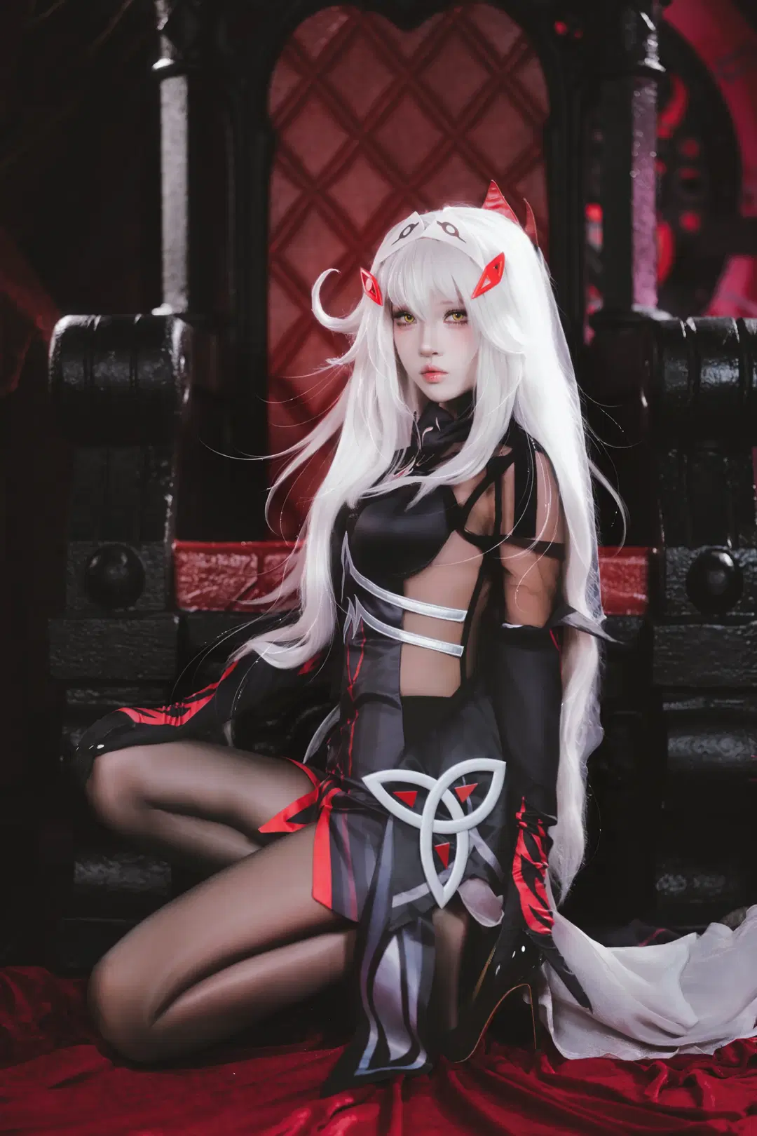 Genshin Impact, Stockings, Genshin Impact Snezhnaya, Ronova cosplay, Ruler of Death