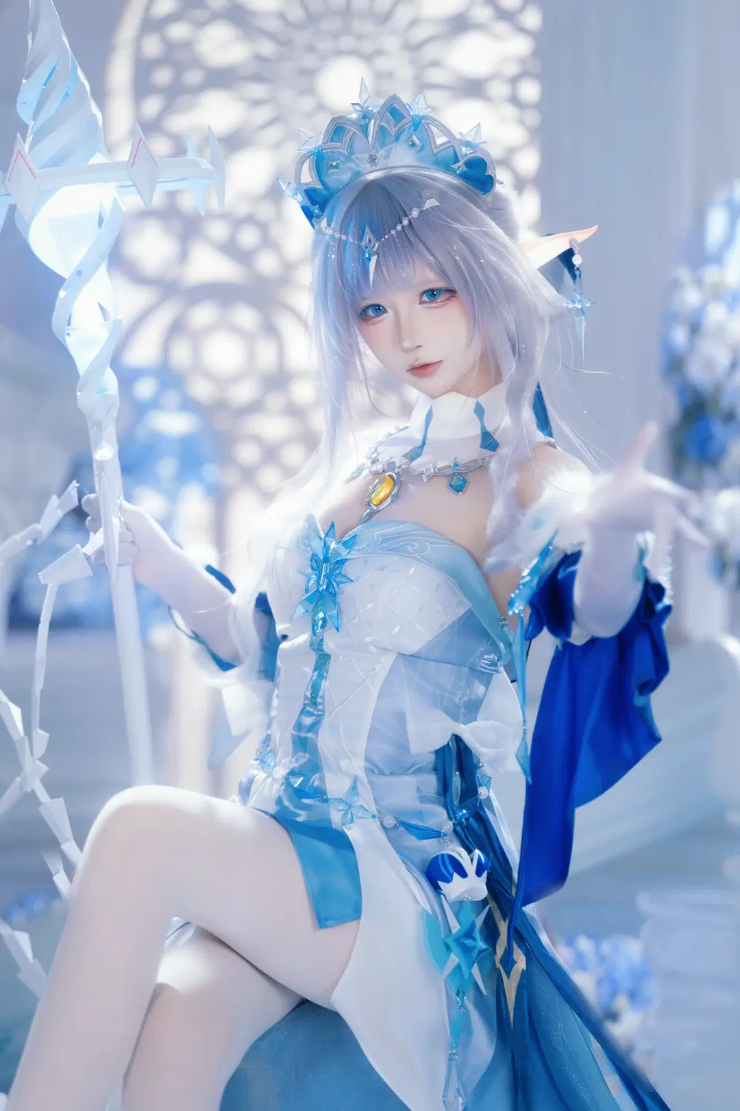 【安娜絲塔夏cos】原神至冬女皇的純白宮殿正片 - X.Pu📷 - 第3張
