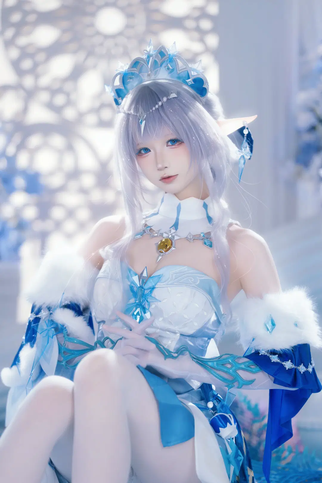 【安娜絲塔夏cos】原神至冬女皇的純白宮殿正片 - X.Pu📷 - 第6張