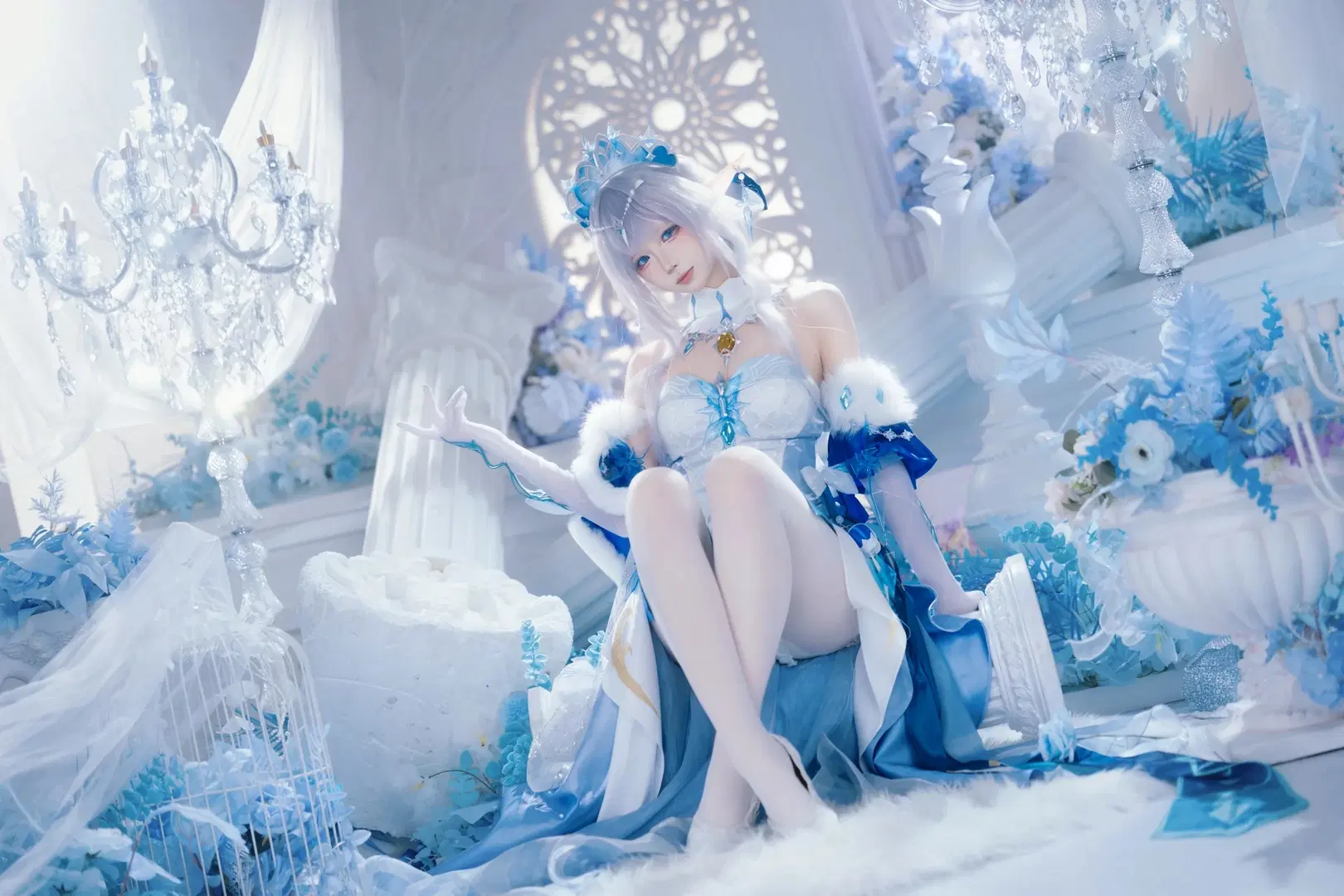 【安娜丝塔夏cos】蓝白交织的至冬冰雪序章 - X.Pu📷 - 第2张