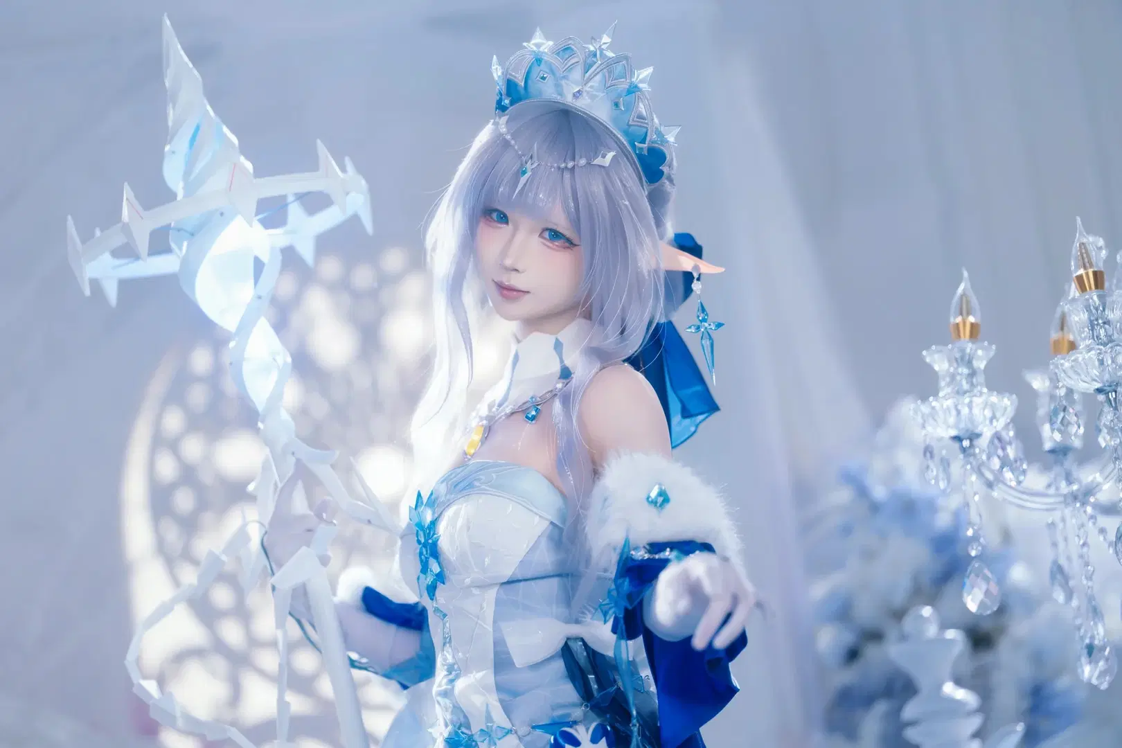 【安娜丝塔夏cos】蓝白交织的至冬冰雪序章 - X.Pu📷 - 第3张