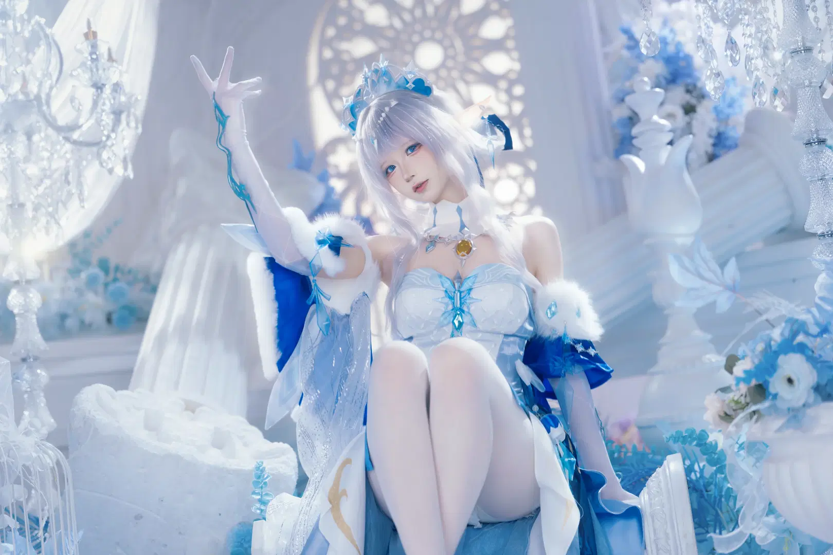 【安娜丝塔夏cos】蓝白交织的至冬冰雪序章 - X.Pu📷 - 第6张