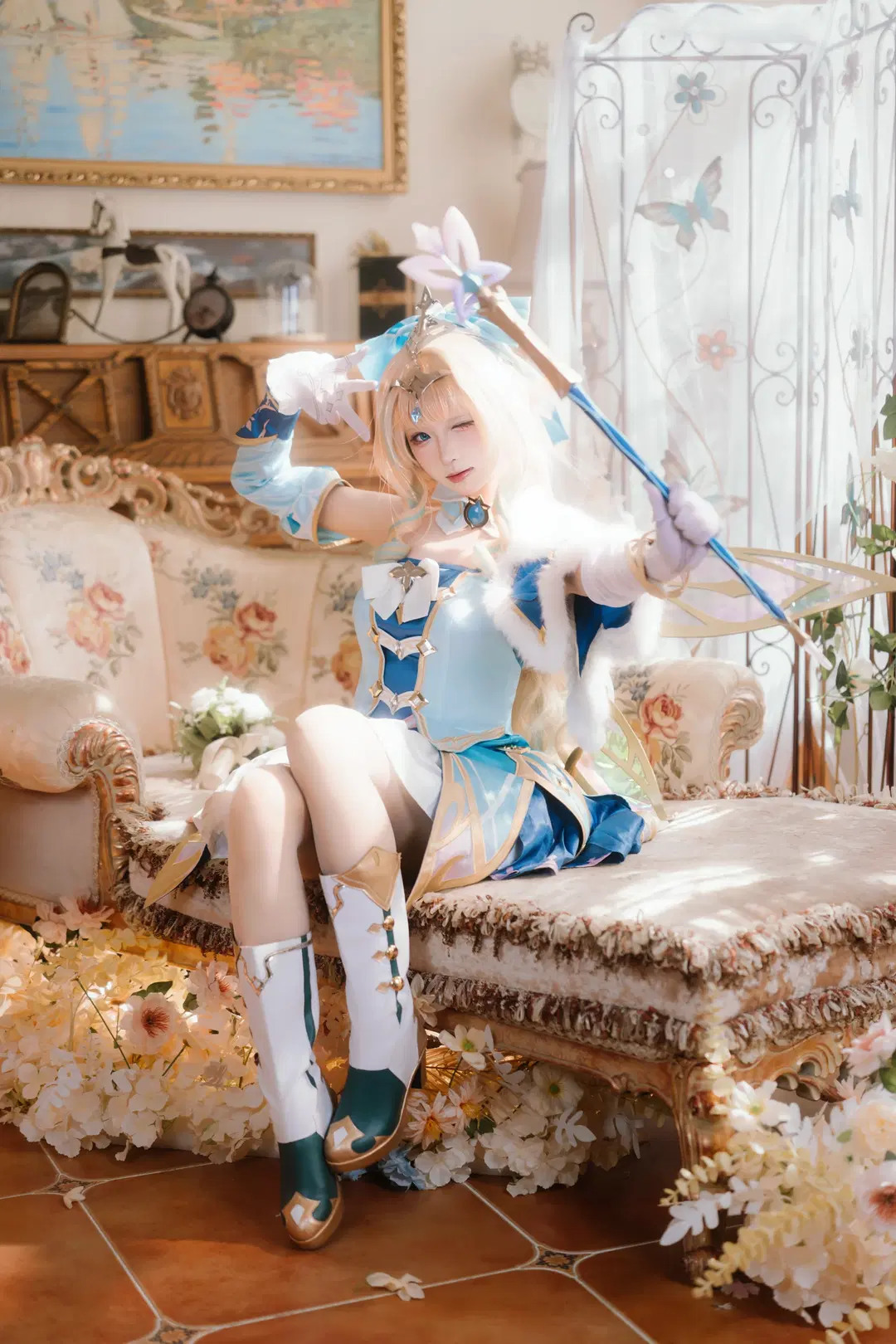 原神, cosplay, 二次元摄影, 白丝, 薇斯纳cos