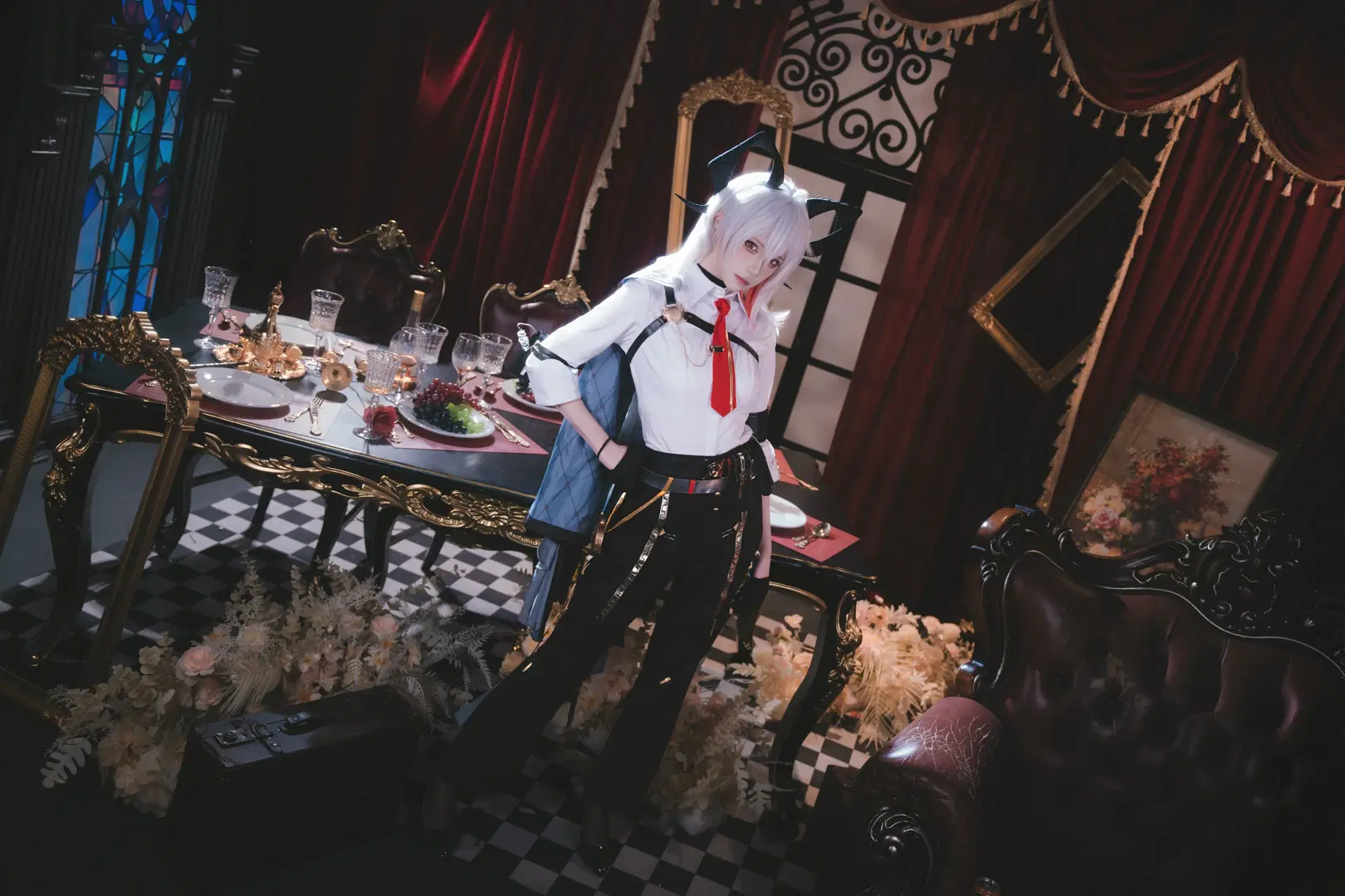 【赞妮cos】鸣潮赞妮，赴一场复古哥特晚宴 - X.Pu📷 - 第4张