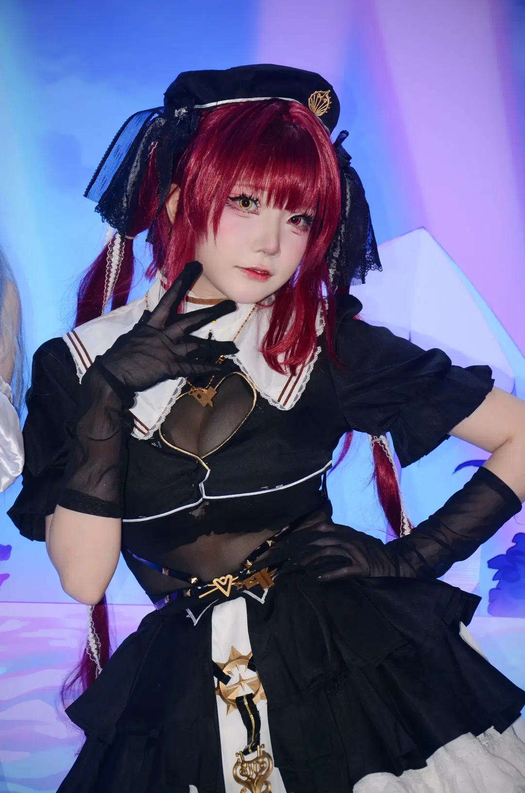 【宝鐘マリン コスプレ】BW2026現地の赤髪船長、こだわり満載のモノトーンドレス - 北境不忘 - 5枚目