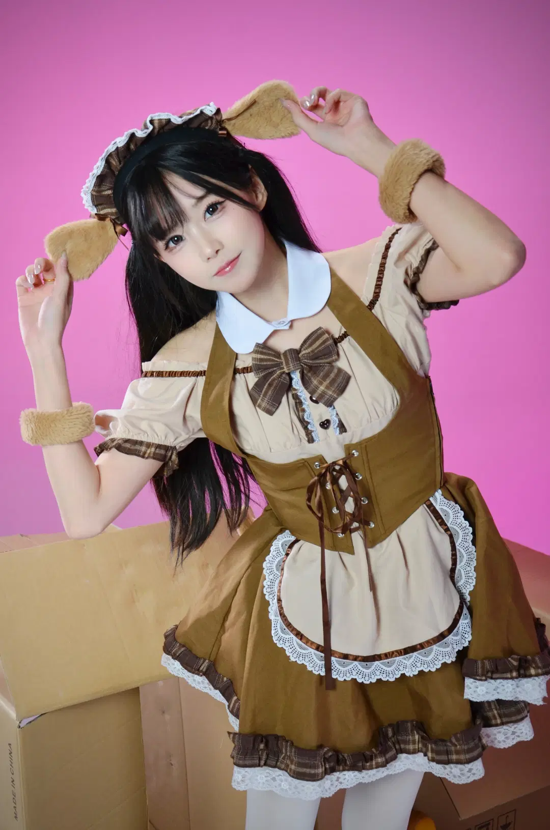 白ホリスタジオで紡ぐ柴犬メイドの撮影記録 - 北境不忘 - 3枚目