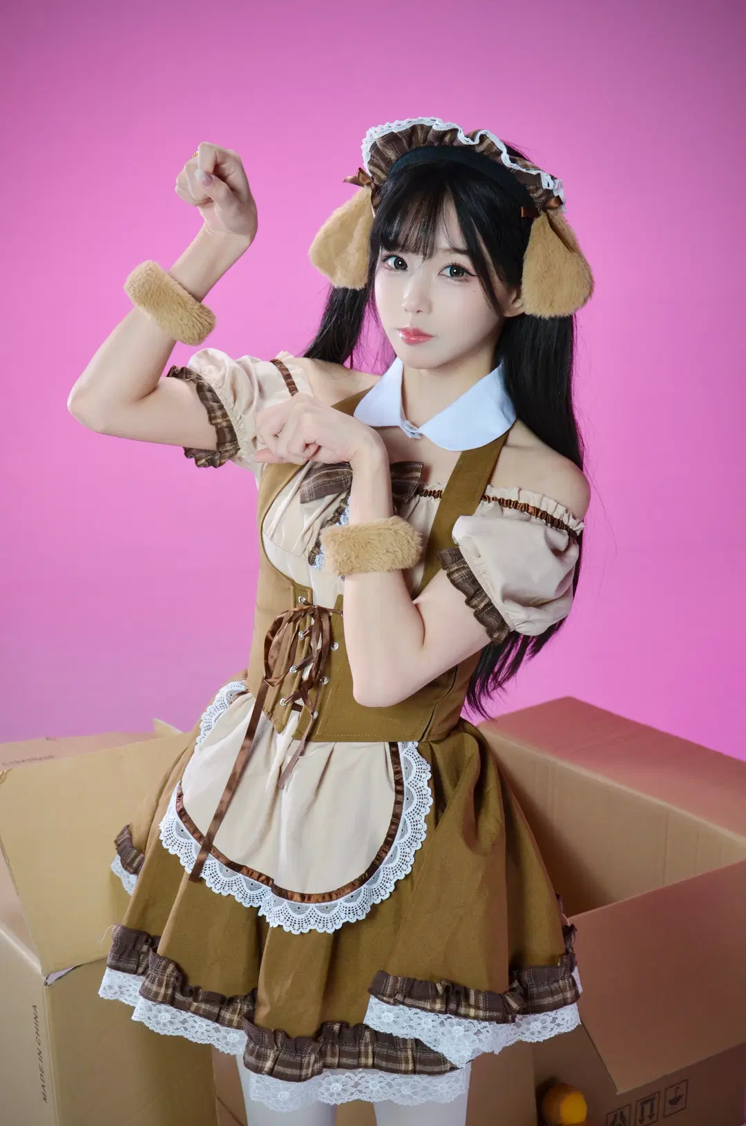 白ホリスタジオで紡ぐ柴犬メイドの撮影記録 - 北境不忘 - 4枚目