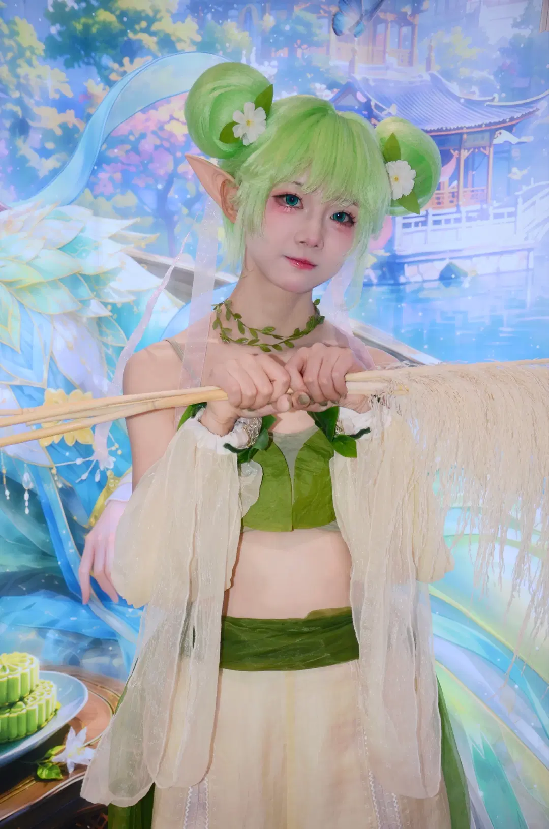 【葭月花霊コスプレ】『咲庭～ひとりの花商い～』ブースに舞い降りた緑の妖精 - 北境不忘 - 5枚目