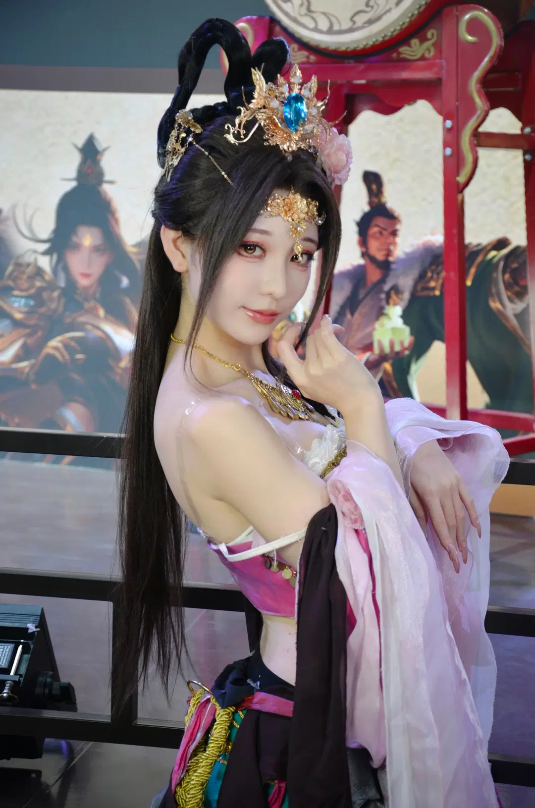 [Diaochan cosplay] Breathtaking Diaochan at the Legends of the Three Kingdoms Booth by 北境不忘 - Image 3