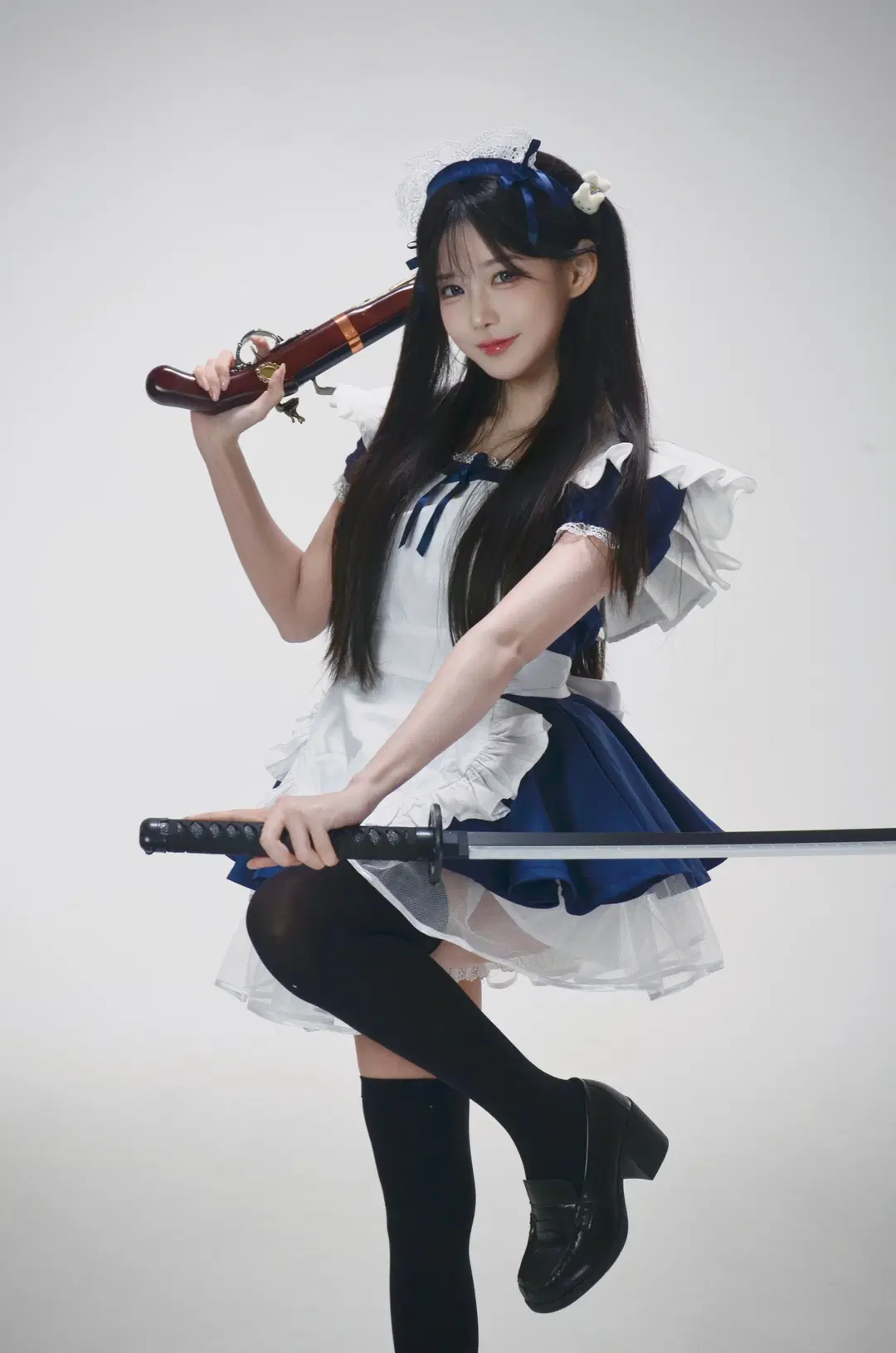 下班后的战斗女仆，双刀流反差感拉满