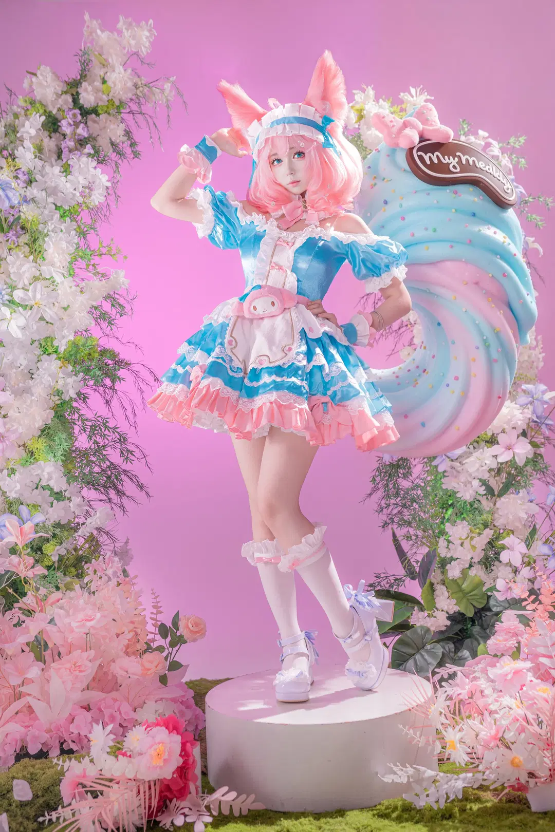 王者榮耀, 女僕裝, 獸耳, 妲己cos, 絲襪