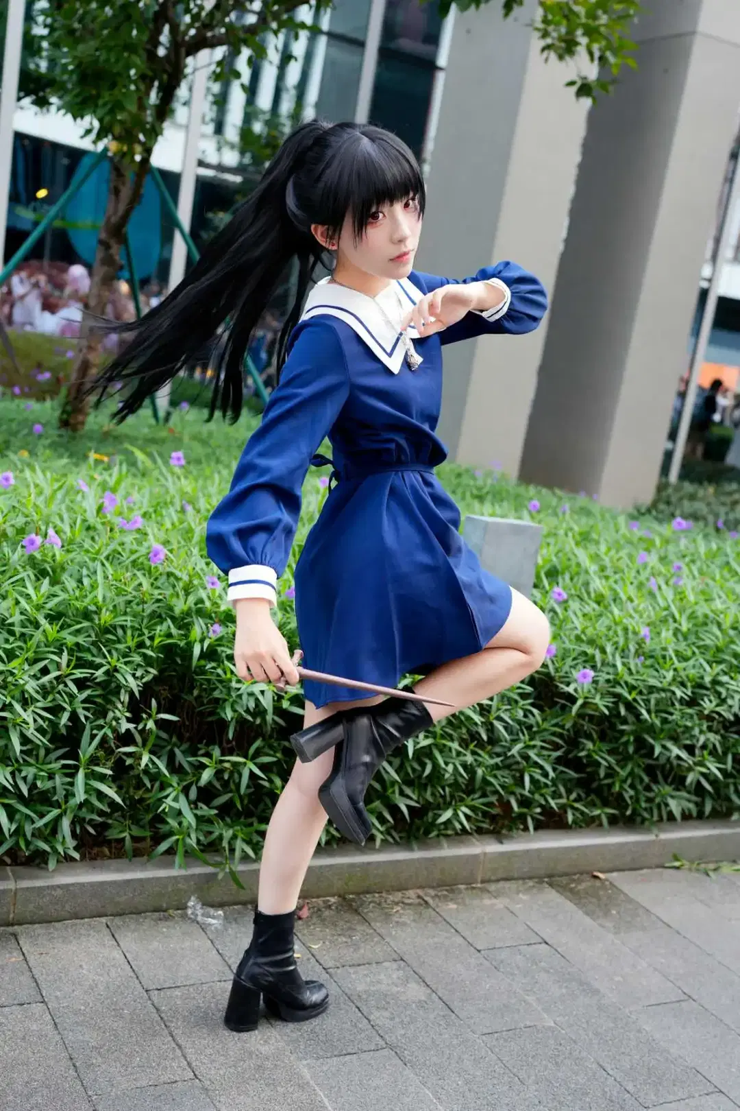漫展外景, 水手服cos, 与你相恋到生命尽头, 星兰cos, 红瞳妆