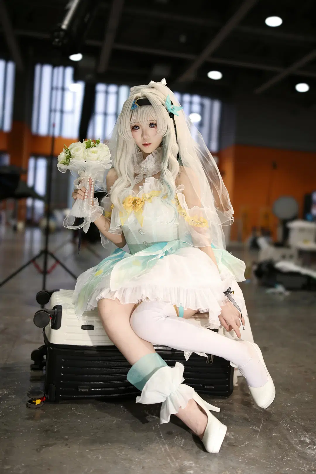 [Firefly cosplay] Honkai: Star Rail Pure White Bridal Gown & White Stockings Nuance by 初初初～允 - Image 4