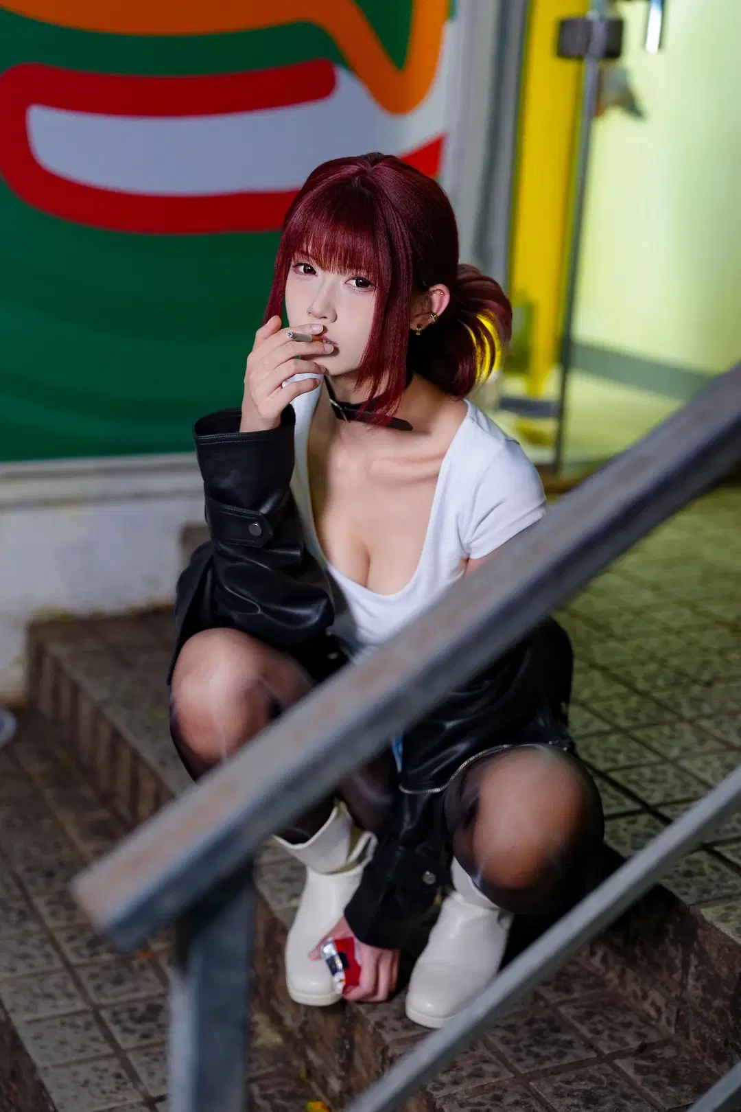 山田小姐cos 深夜便利店後門的吸菸街拍 - 新_ - 第11張