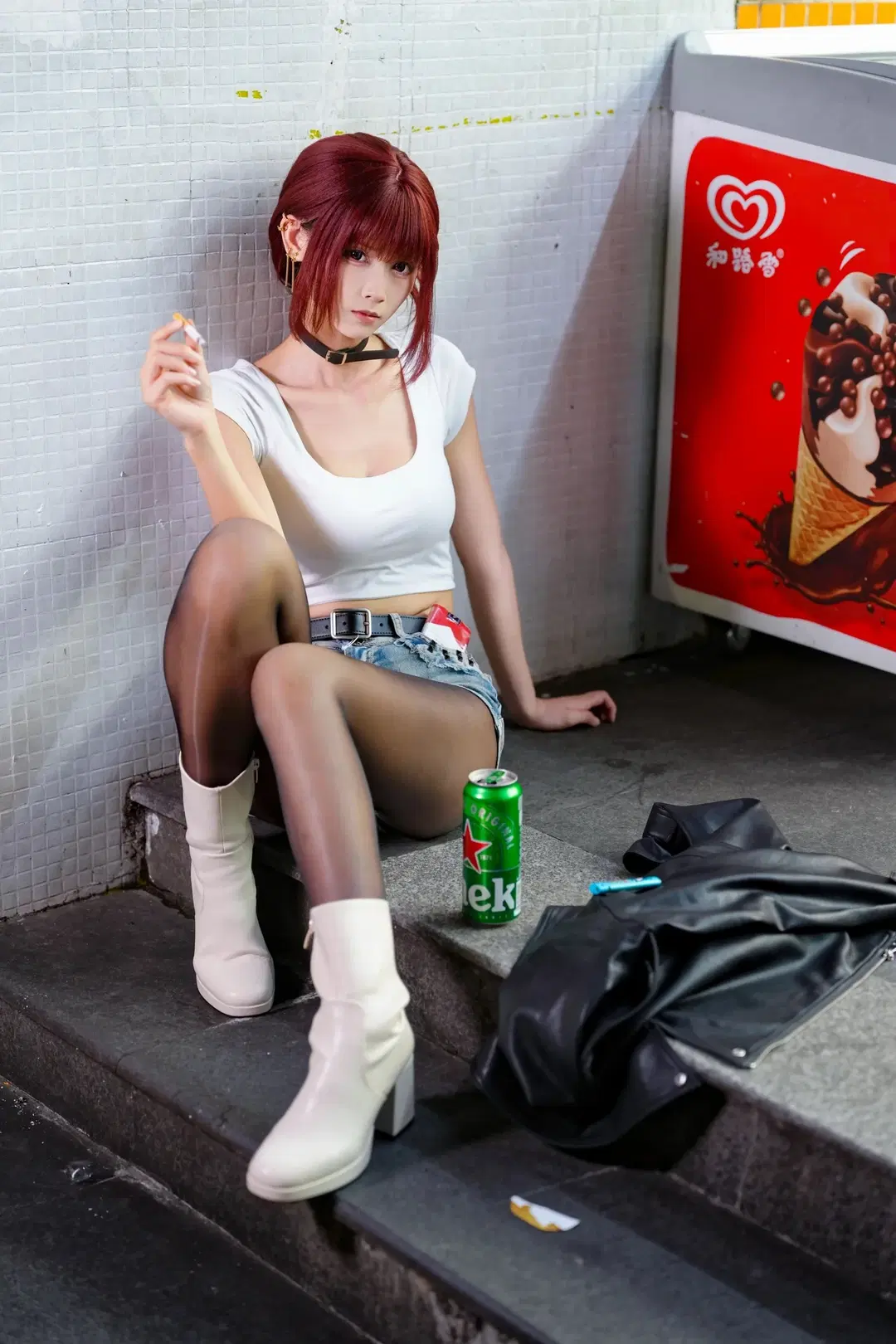 山田小姐cos 深夜便利店後門的吸菸街拍 - 新_ - 第14張