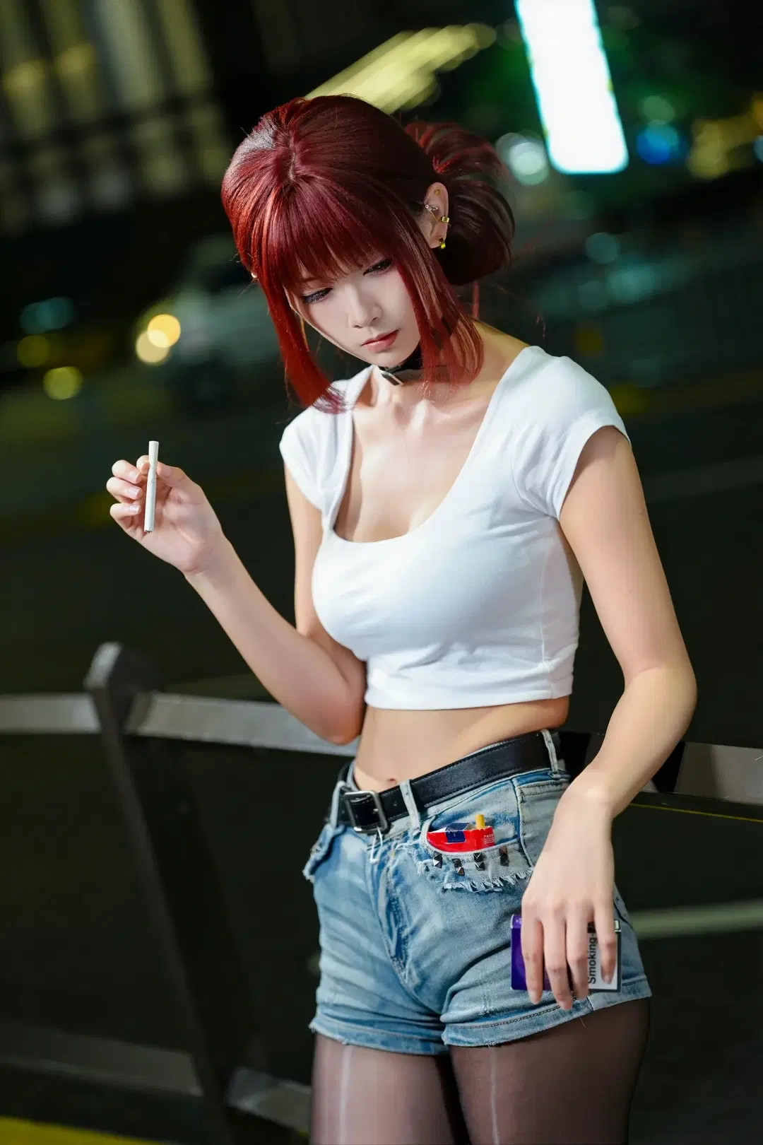 山田小姐cos 深夜便利店後門的吸菸街拍 - 新_ - 第4張