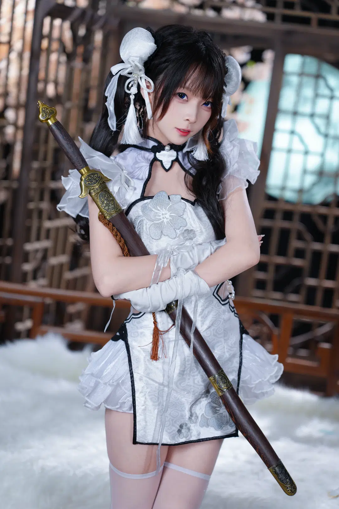 【殷紫萍cos】永劫無間玉髓冰心，白絲持劍的颯爽江湖 - 新_ - 第11張