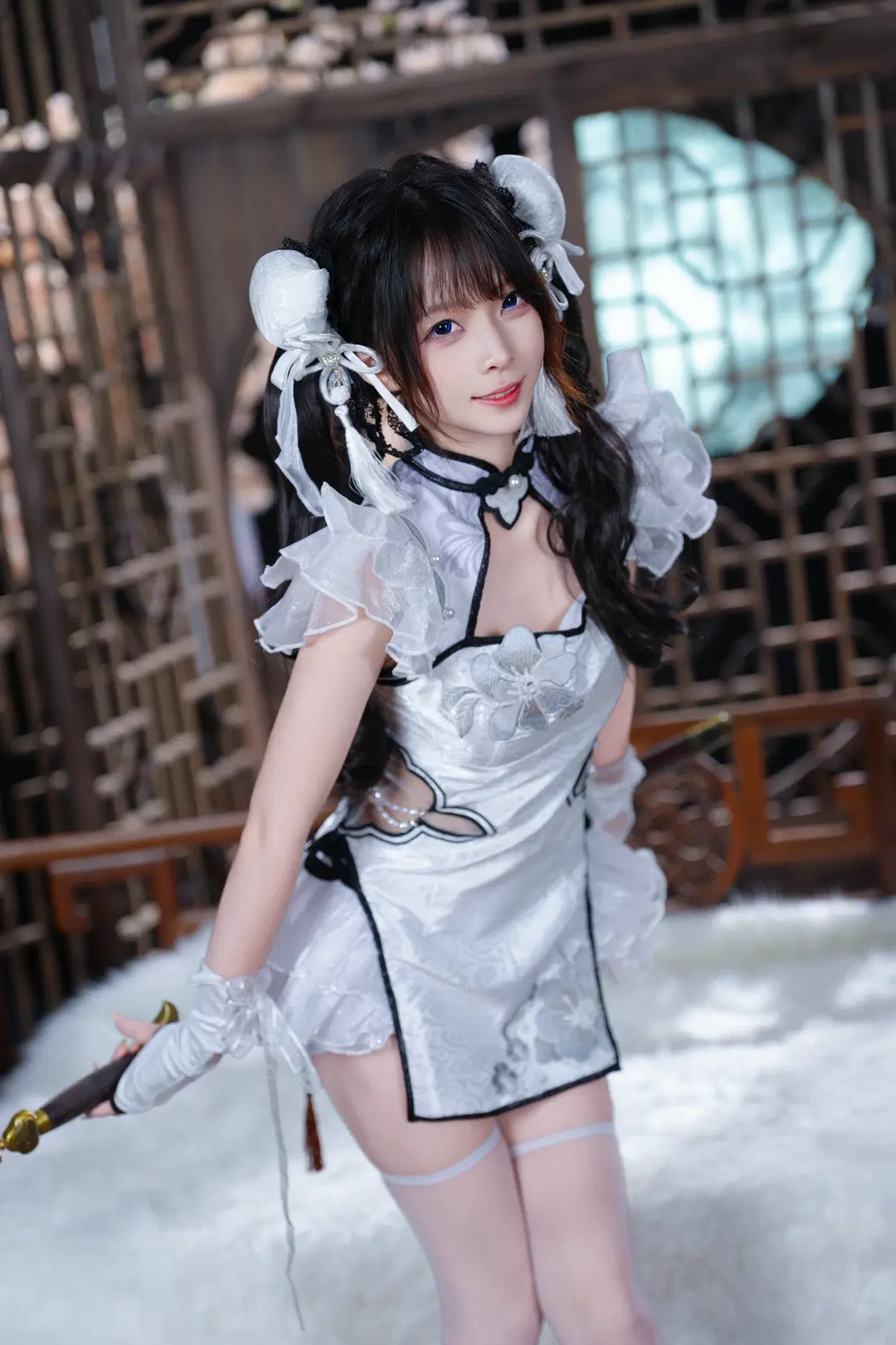 【殷紫萍cos】永劫無間玉髓冰心，白絲持劍的颯爽江湖 - 新_ - 第12張