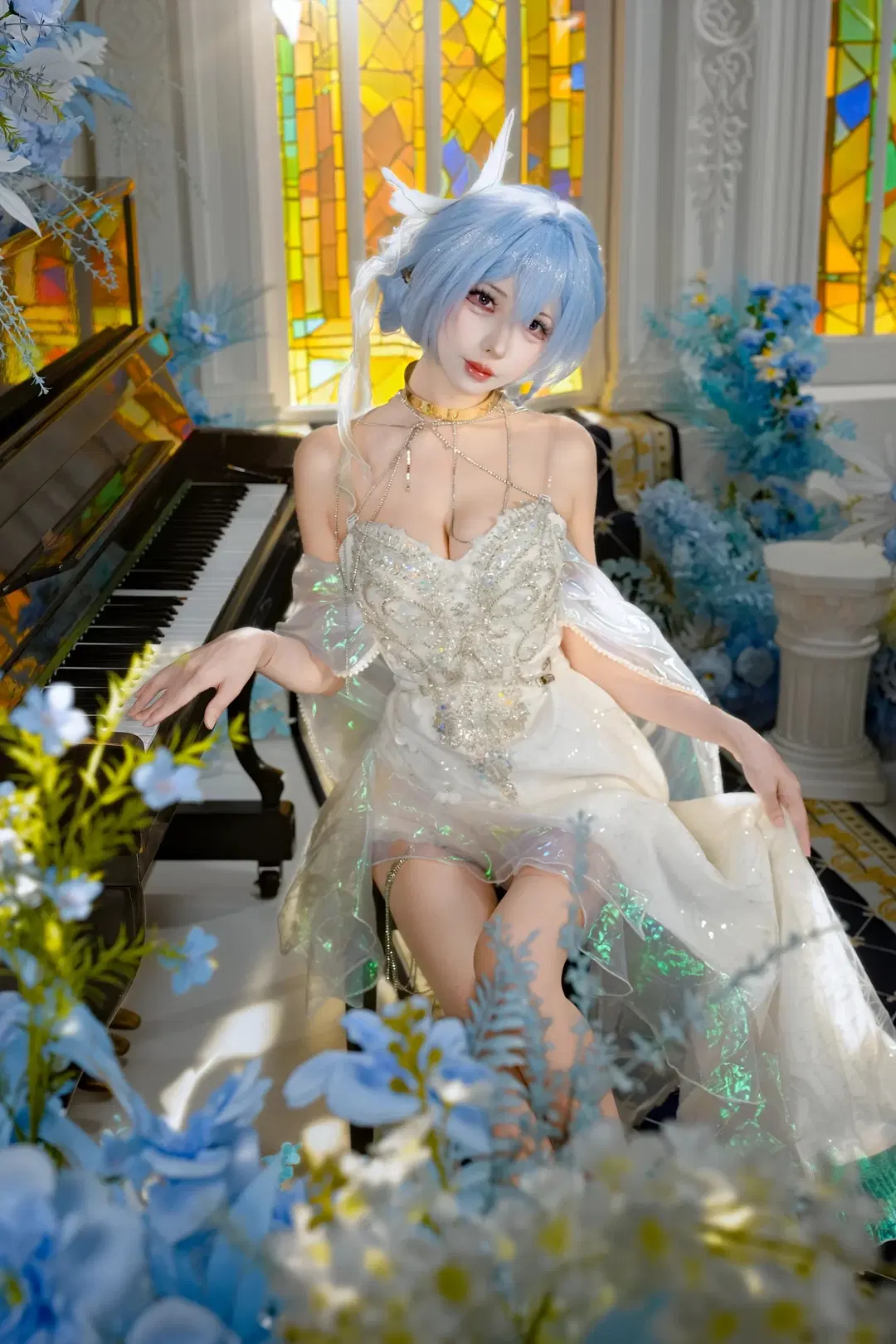 [The Shorekeeper cosplay] Wuthering Waves The Shorekeeper: Light and Shadow Before Stained Glass and Grand Piano by 新_ - Image 9