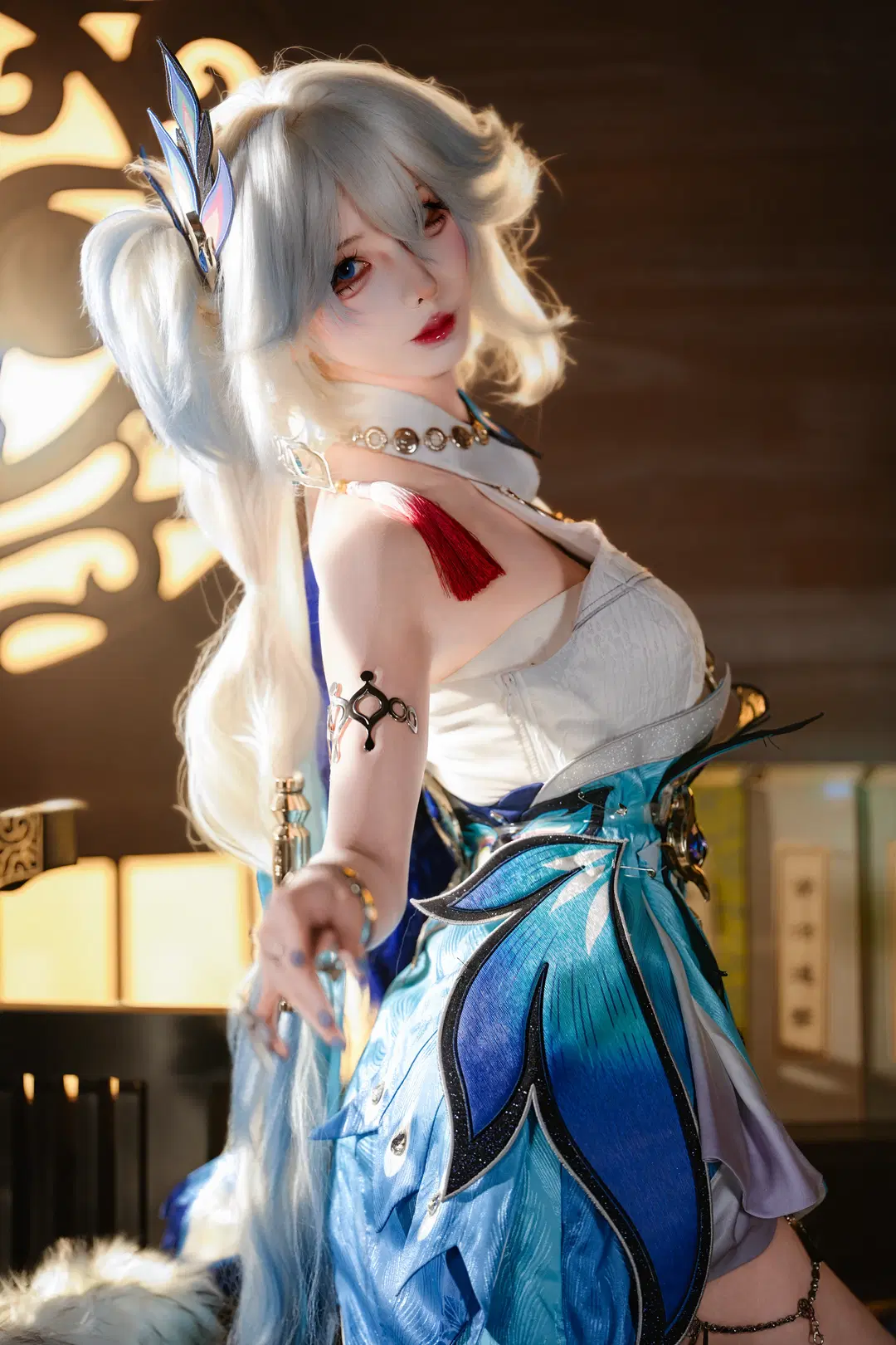 【爻光 コスプレ】『崩壊：スターレイル』華麗な羽毛と金属が織りなす視覚の記録 - 新_ - 4枚目