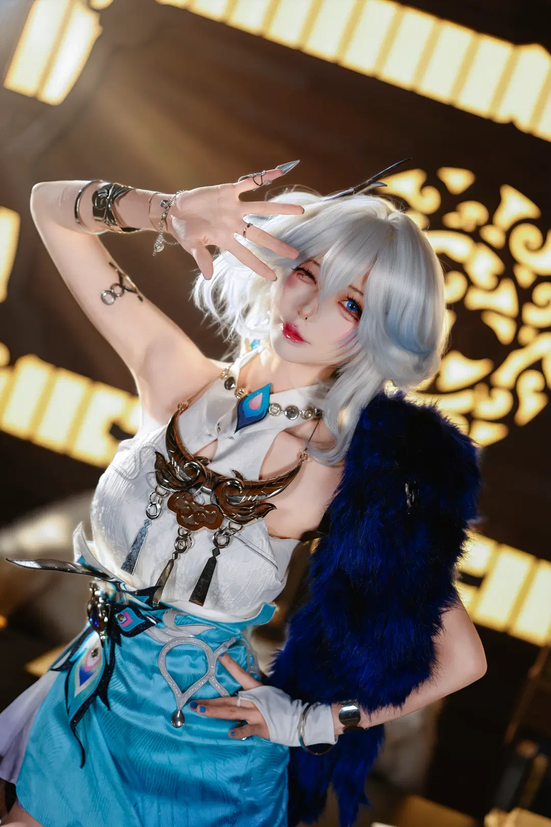 【爻光 コスプレ】『崩壊：スターレイル』華麗な羽毛と金属が織りなす視覚の記録 - 新_ - 5枚目