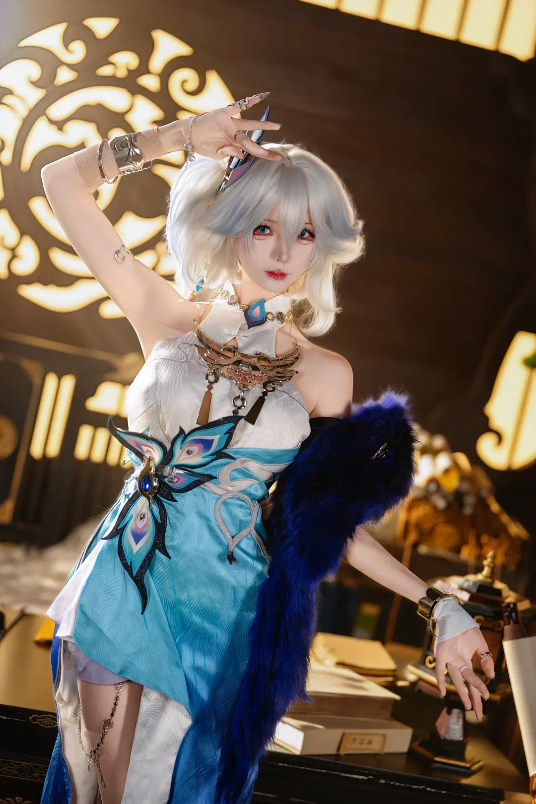【爻光 コスプレ】『崩壊：スターレイル』華麗な羽毛と金属が織りなす視覚の記録 - 新_ - 9枚目