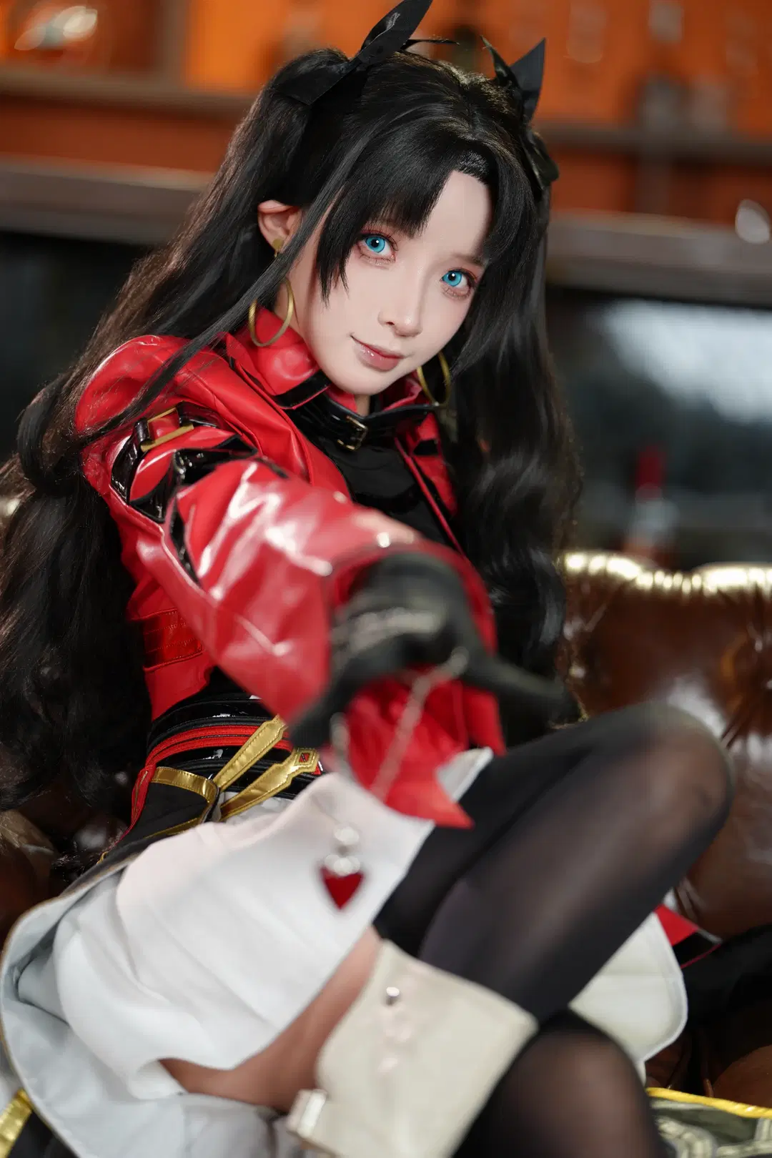 【远坂凛cos】崩坏星穹铁道风格下的红衣黑丝造型挑战 - 新_ - 第10张