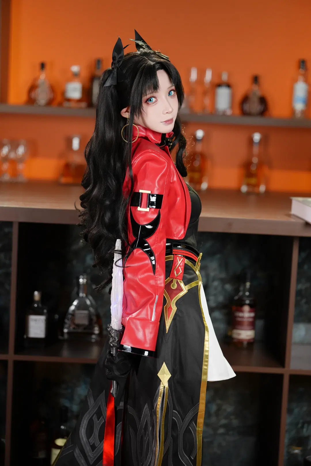 【远坂凛cos】崩坏星穹铁道风格下的红衣黑丝造型挑战 - 新_ - 第8张