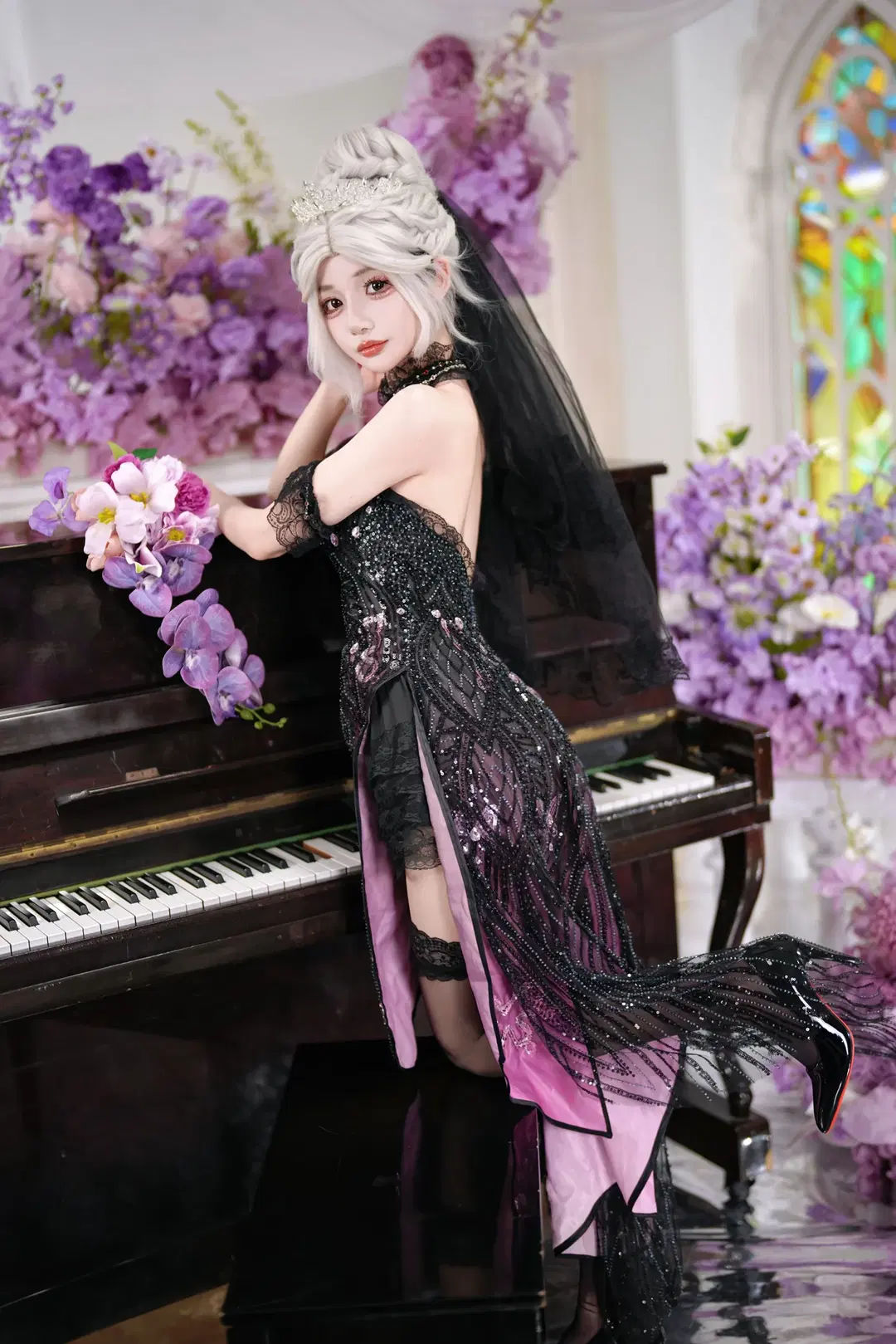 【季莹莹cos】永劫无间御姐黑丝高跟暗夜风 - 新_ - 第13张