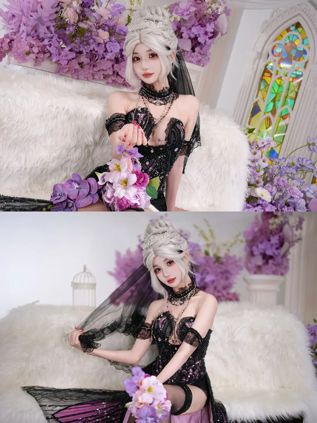 【季莹莹cos】永劫无间御姐黑丝高跟暗夜风 - 新_ - 第16张