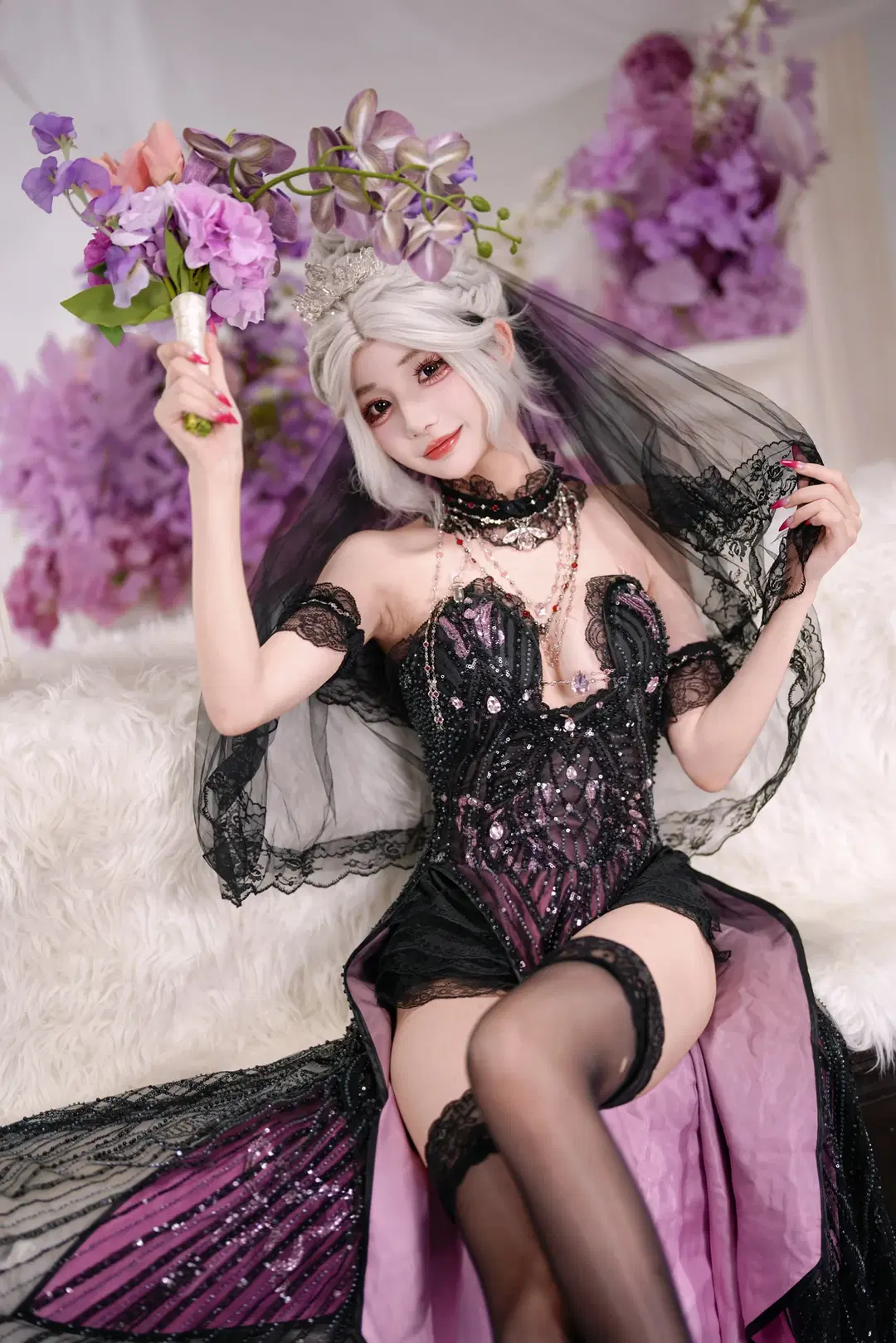 【季莹莹cos】永劫无间御姐黑丝高跟暗夜风 - 新_ - 第9张