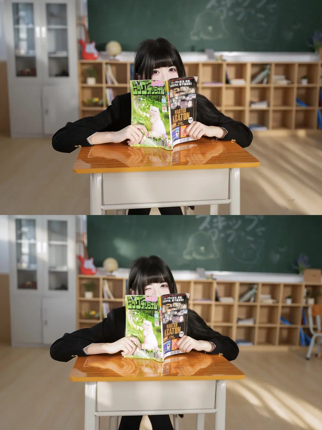 教室窗臺上的JK制服少女，黑絲長腿氛圍感拿捏了 - 新_ - 第14張