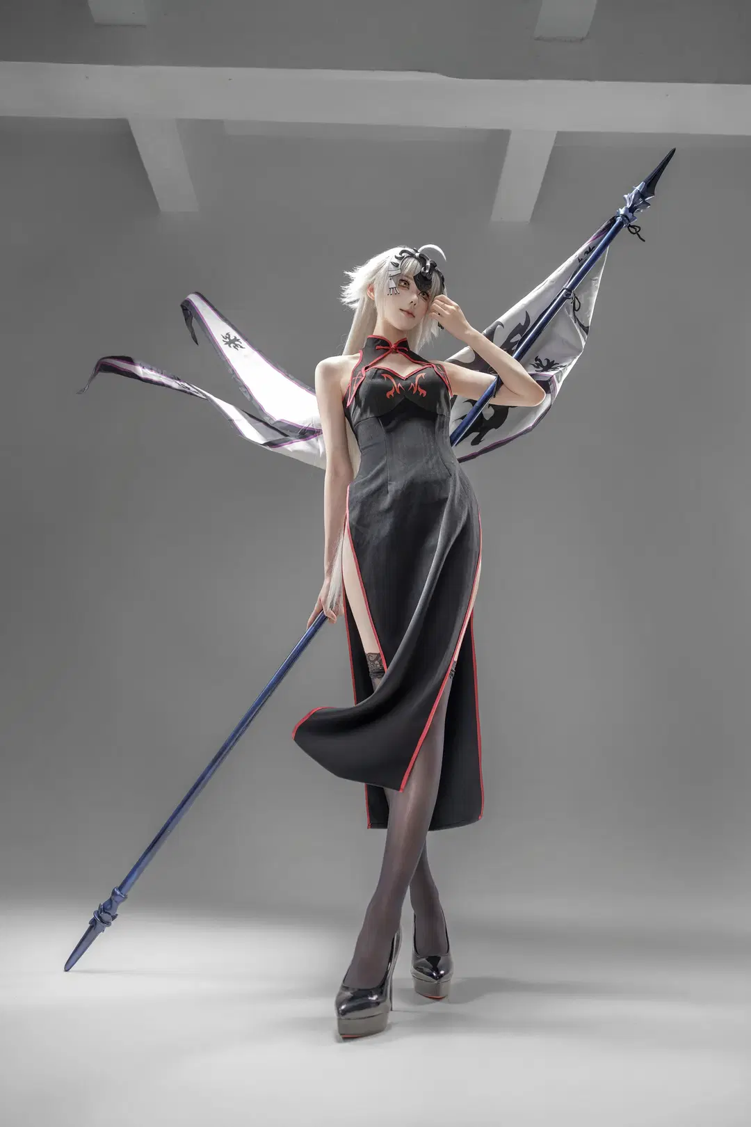 旗袍, FGO, 贞德cos, 丝袜, 黑贞德