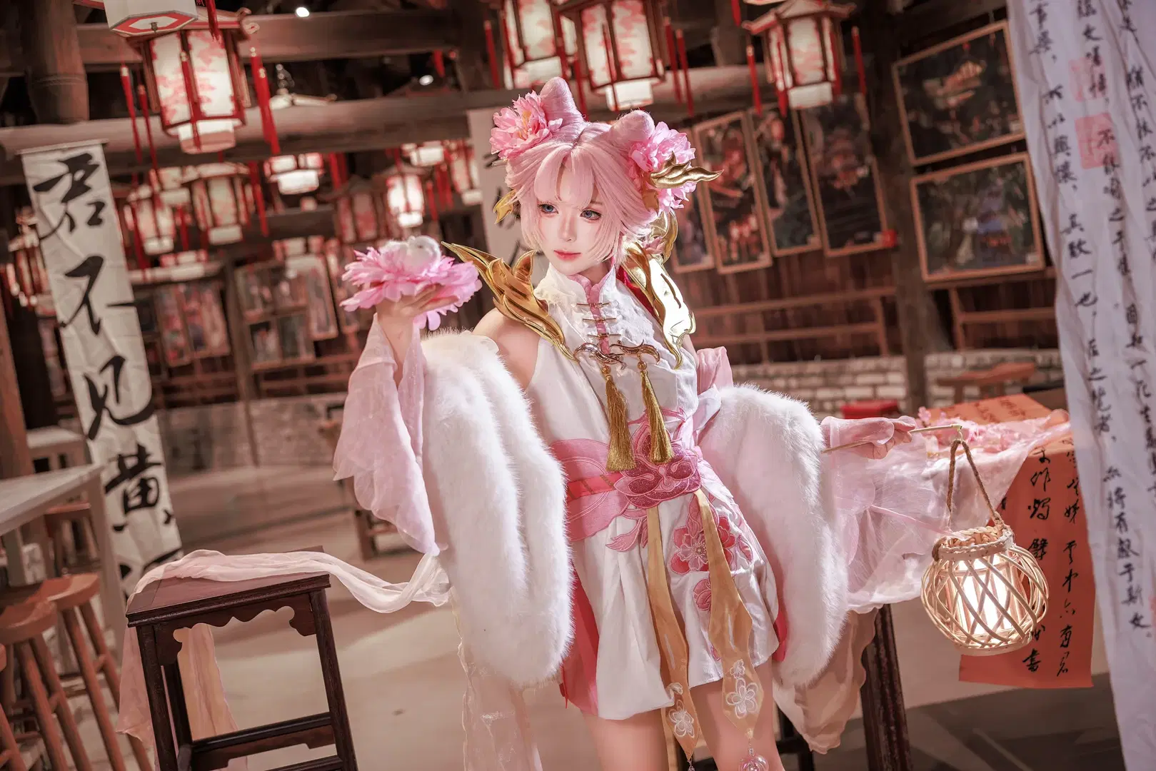【嫦娥cos】王者荣耀拒霜思，秋夜明灯照归梦 - 李知善Oath - 第2张