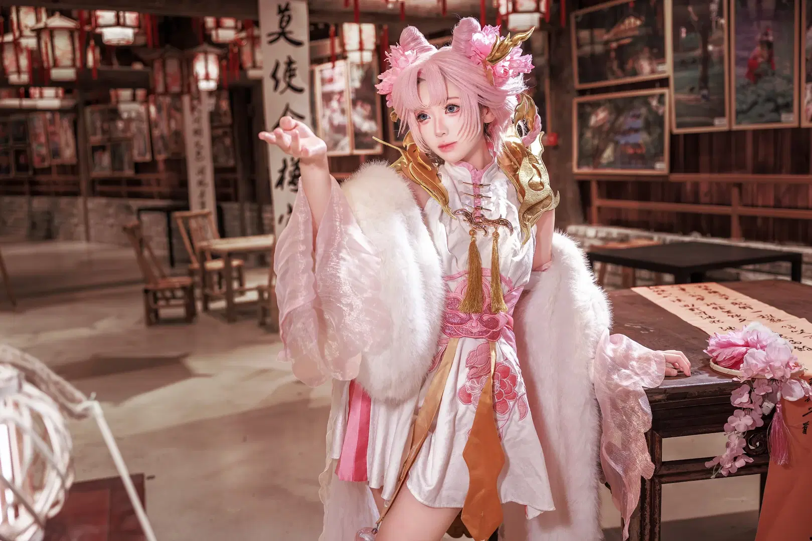 【嫦娥cos】王者荣耀拒霜思，秋夜明灯照归梦 - 李知善Oath - 第3张