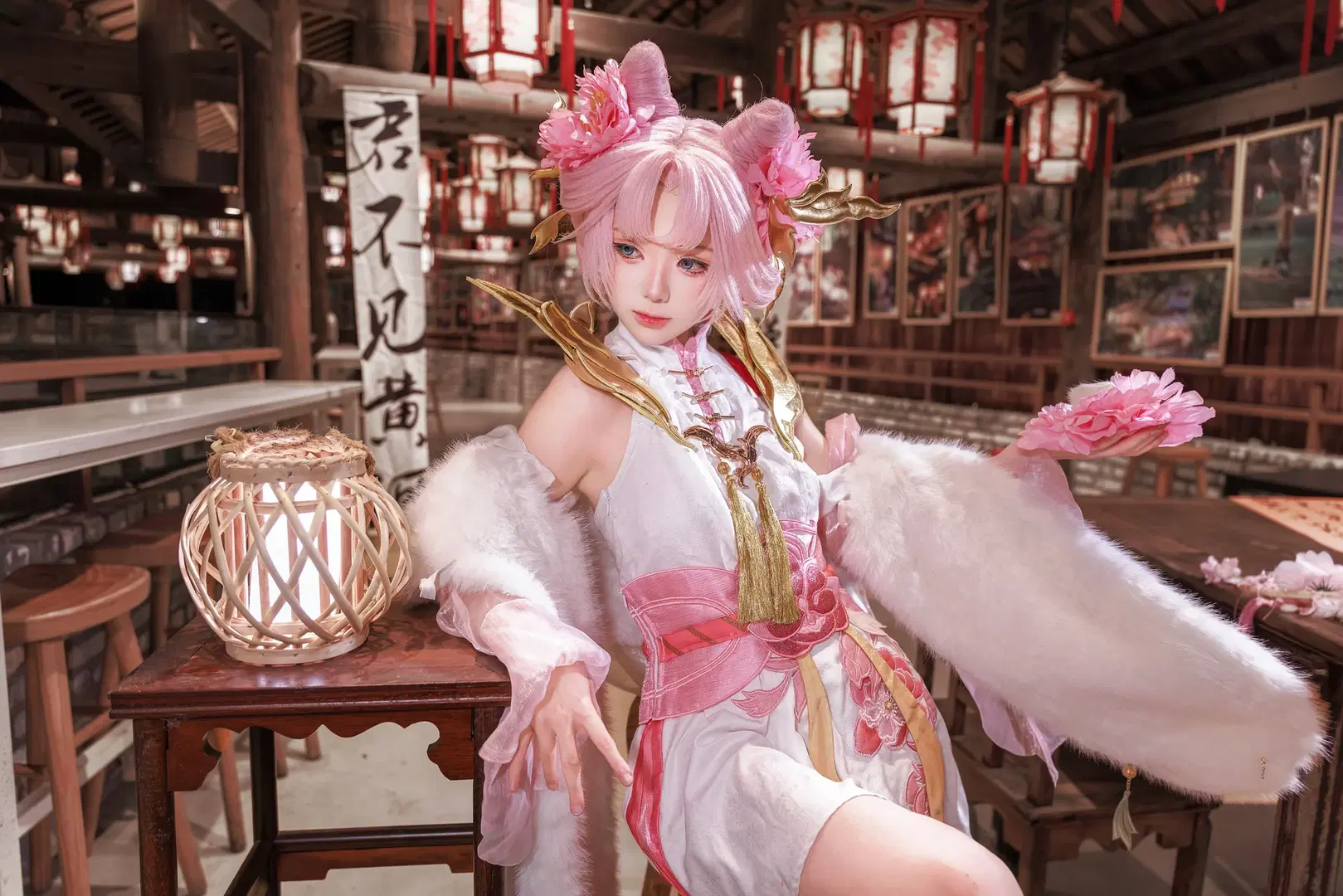 【嫦娥cos】王者荣耀拒霜思，秋夜明灯照归梦 - 李知善Oath - 第4张