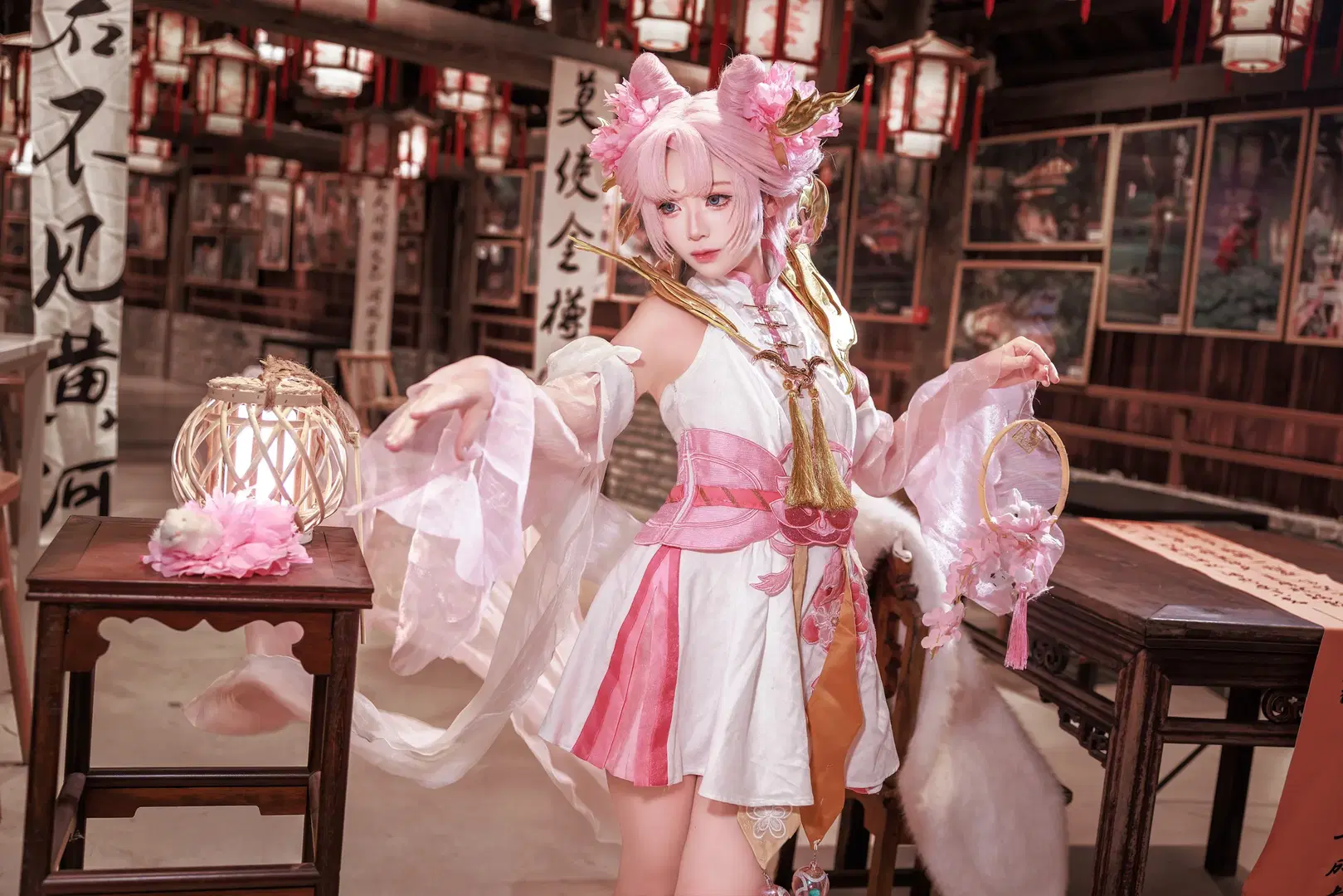 【嫦娥cos】王者荣耀拒霜思，秋夜明灯照归梦 - 李知善Oath - 第5张