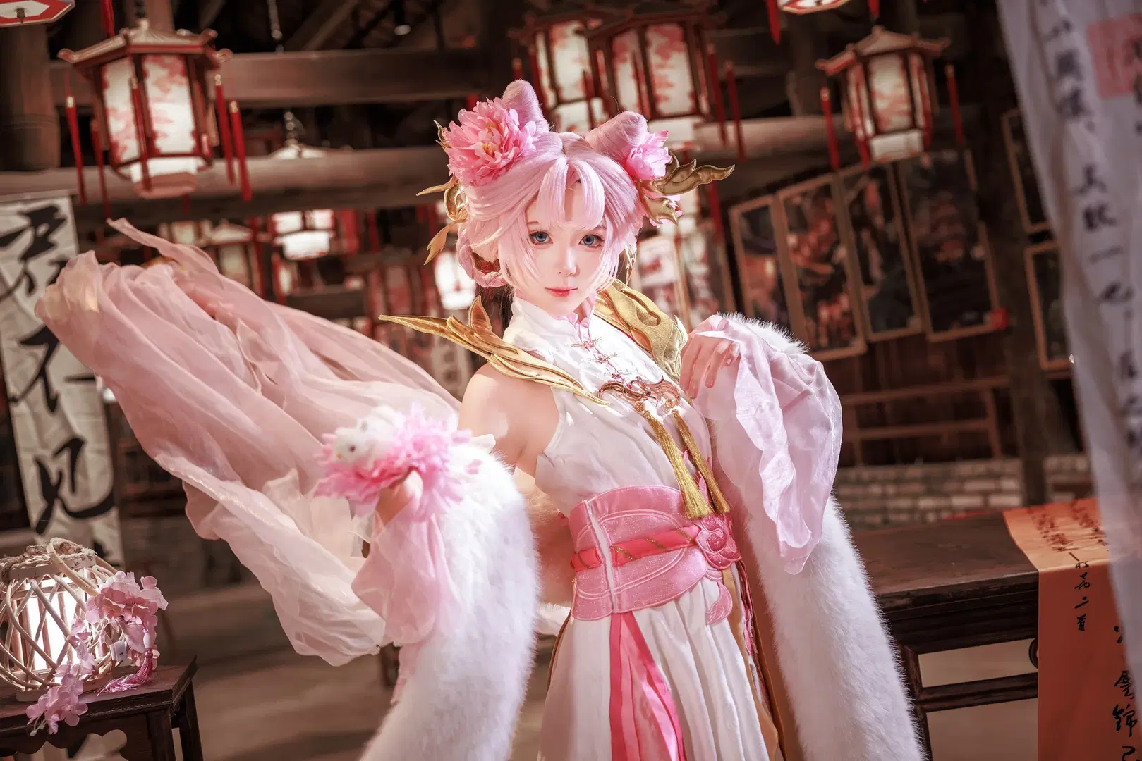 【嫦娥cos】王者荣耀拒霜思，秋夜明灯照归梦 - 李知善Oath - 第8张