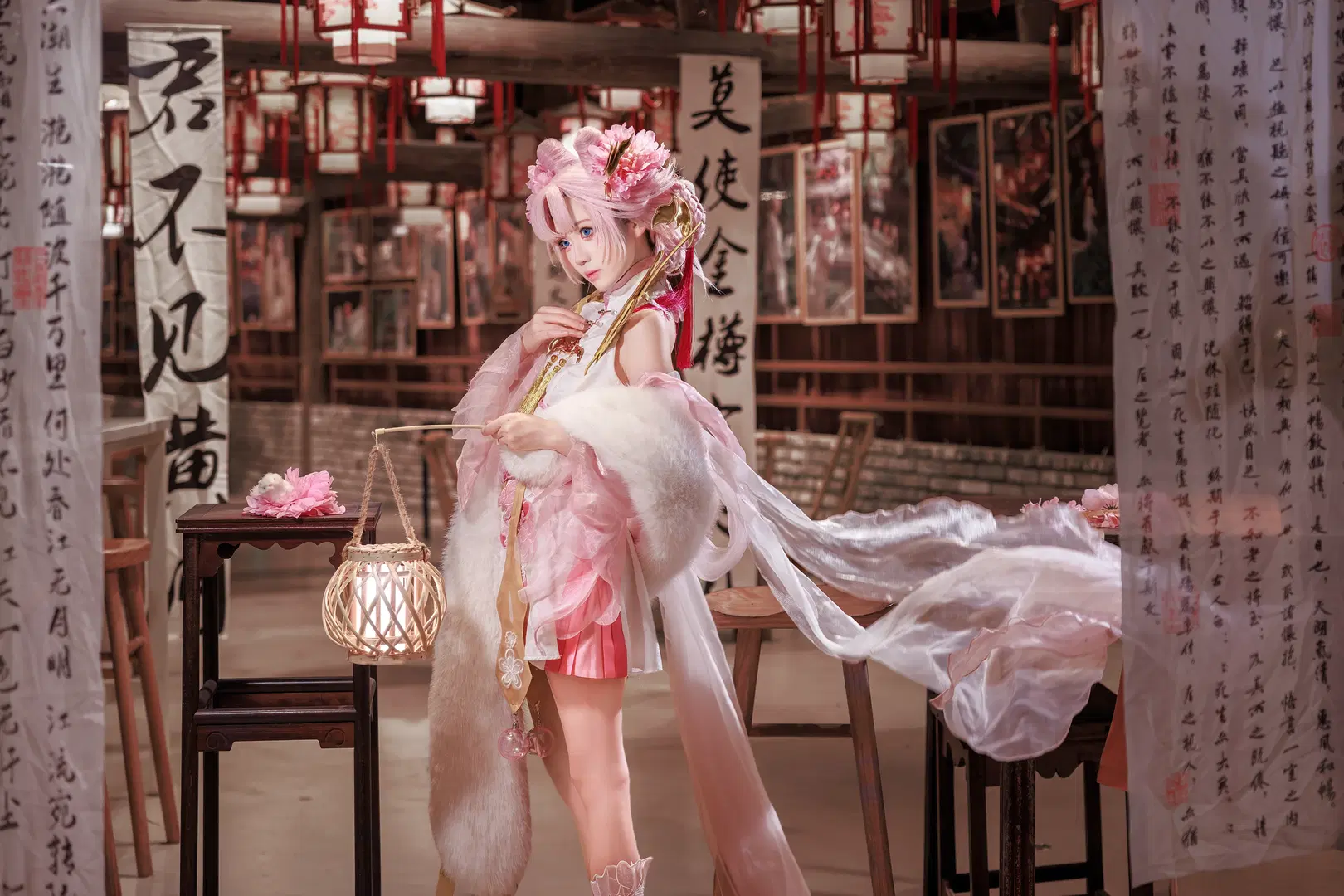 【嫦娥cos】王者荣耀拒霜思，秋夜明灯照归梦 - 李知善Oath - 第9张