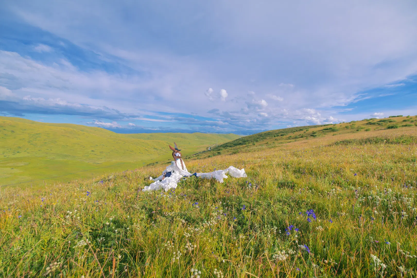 [Amiya cosplay] Arknights Amiya's Dageze Mountain plateau travel photography by 音饭饭 - Image 10