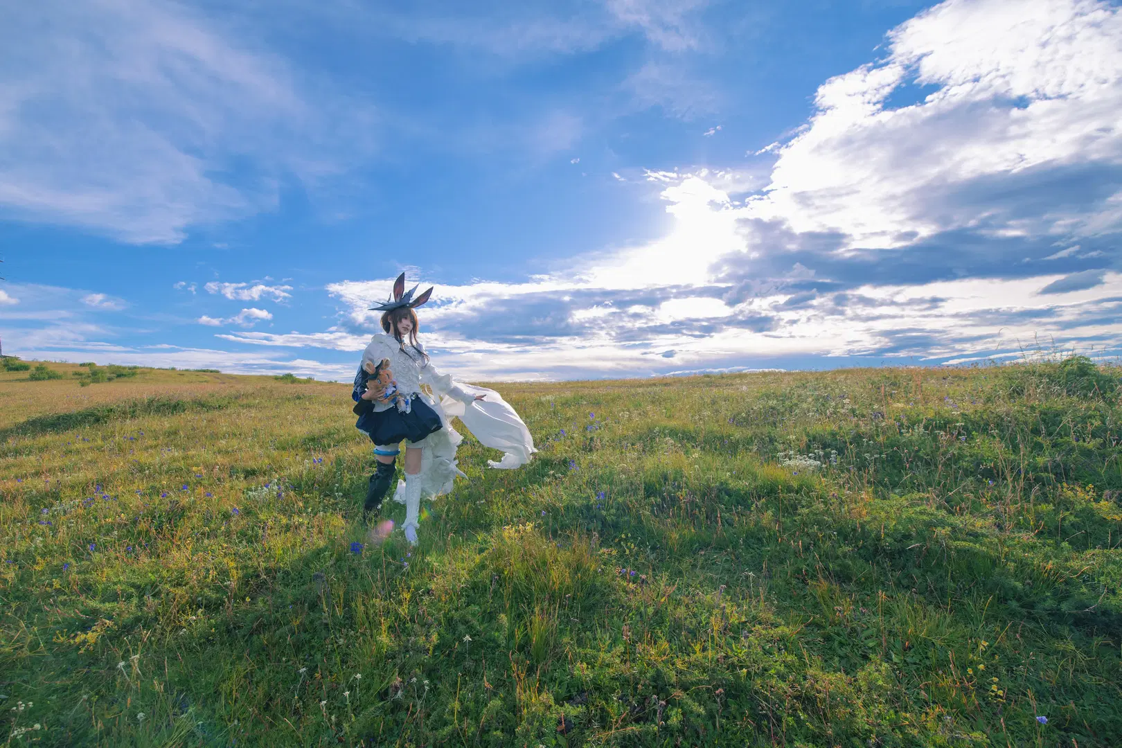 [Amiya cosplay] Arknights Amiya's Dageze Mountain plateau travel photography by 音饭饭 - Image 11