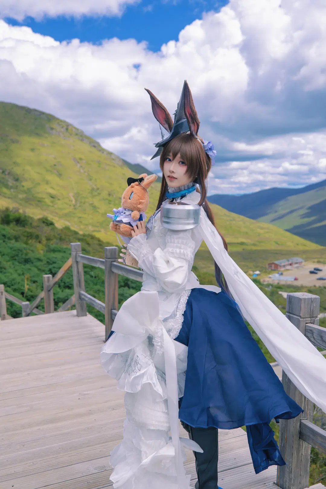 [Amiya cosplay] Arknights Amiya's Dageze Mountain plateau travel photography by 音饭饭 - Image 2